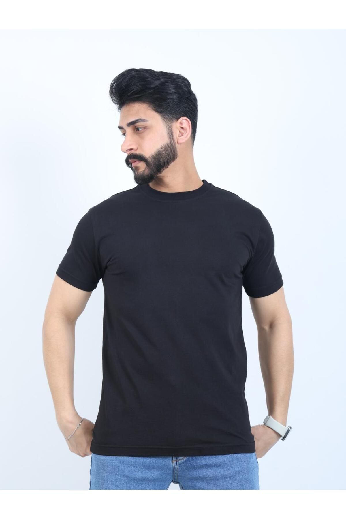 twentyfive25 Erkek Relaxed Fit Bisiklet Yaka Basic Tişört