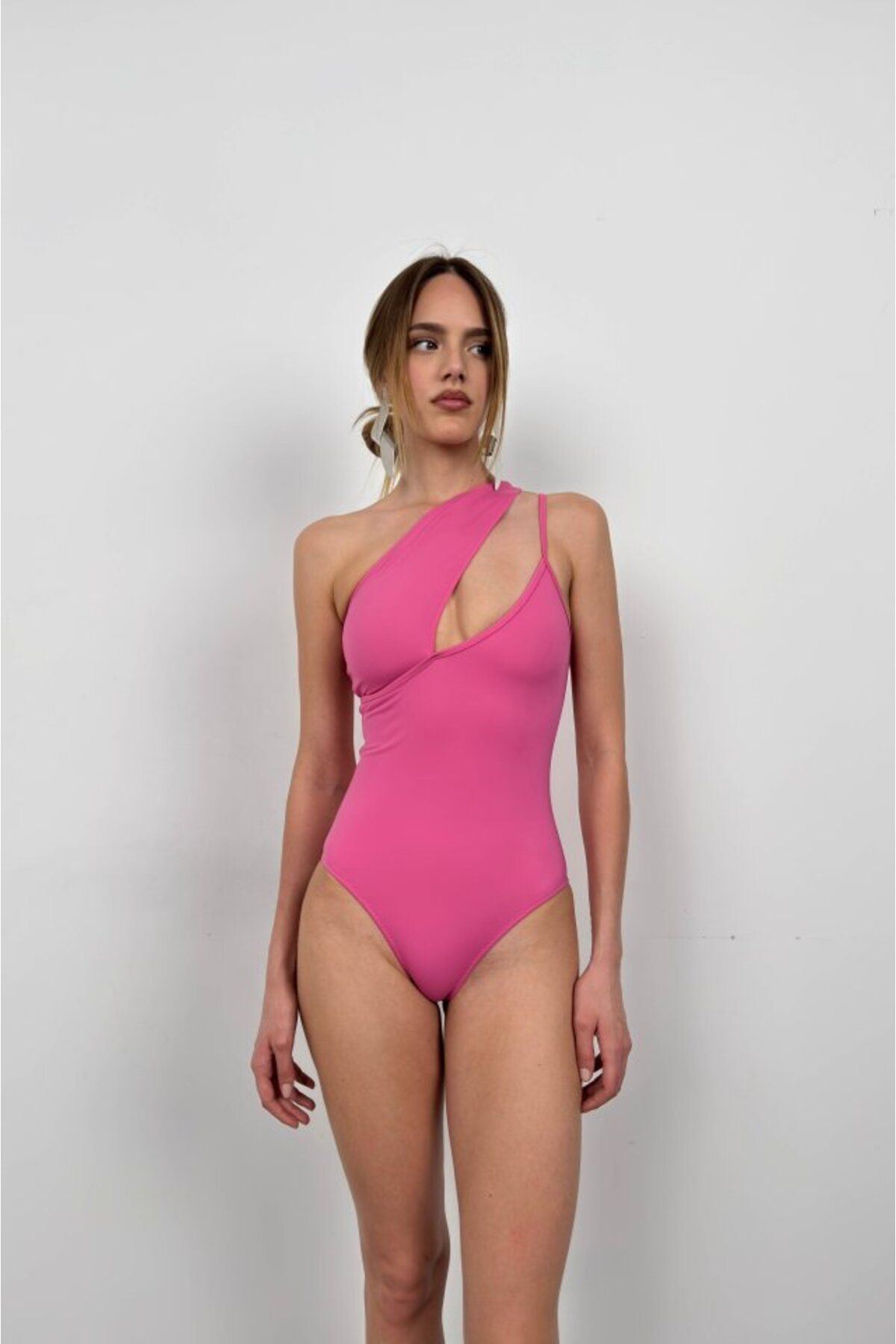 ARUZ MODA Asimetrik Askılı Mayo