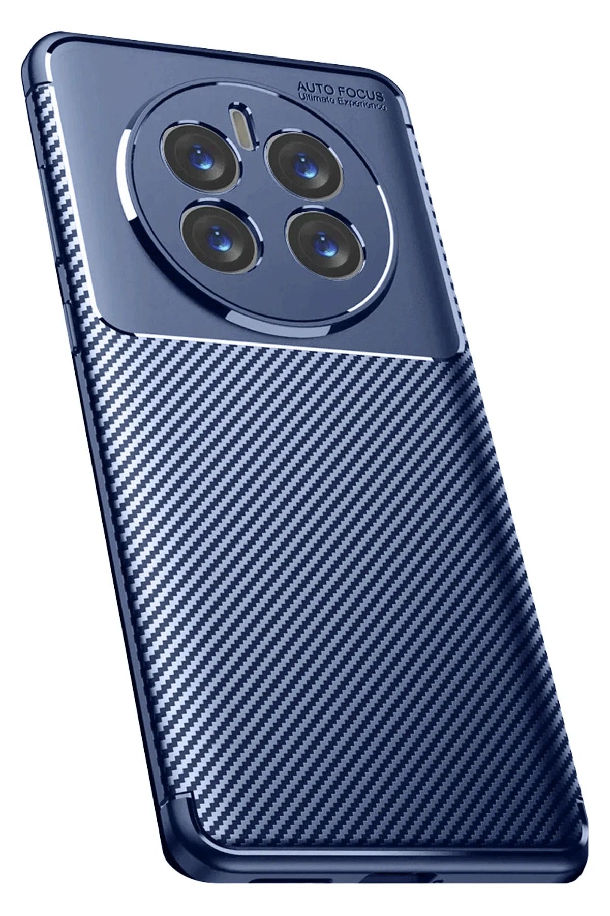 NewFace Realme 12 Pro Plus Kılıf Auto Focus Karbon Kapak - Lacivert BSTMY