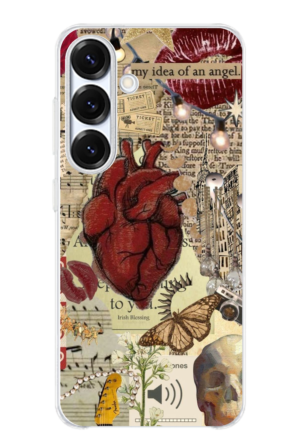 TechTree Samsung Galaxy S25 Uyumlu Vampire Diaries Vintage Şeffaf Silikon Kılıf
