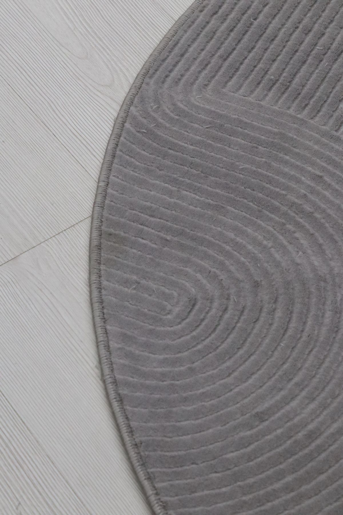 ROUND Cut Embossed Living Room Corridor with JOY Anti-Slip Base Kitchenware Grey
