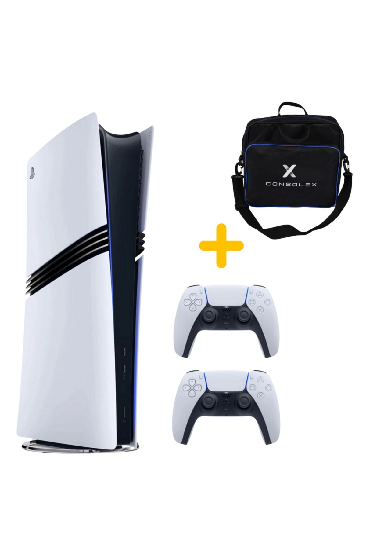Sony Playstation 5 - Pro 2 TB Oyun Konsolu (CFI-7021 Avrupa) - Çift Kol- (Beyaz) + ÇANTA