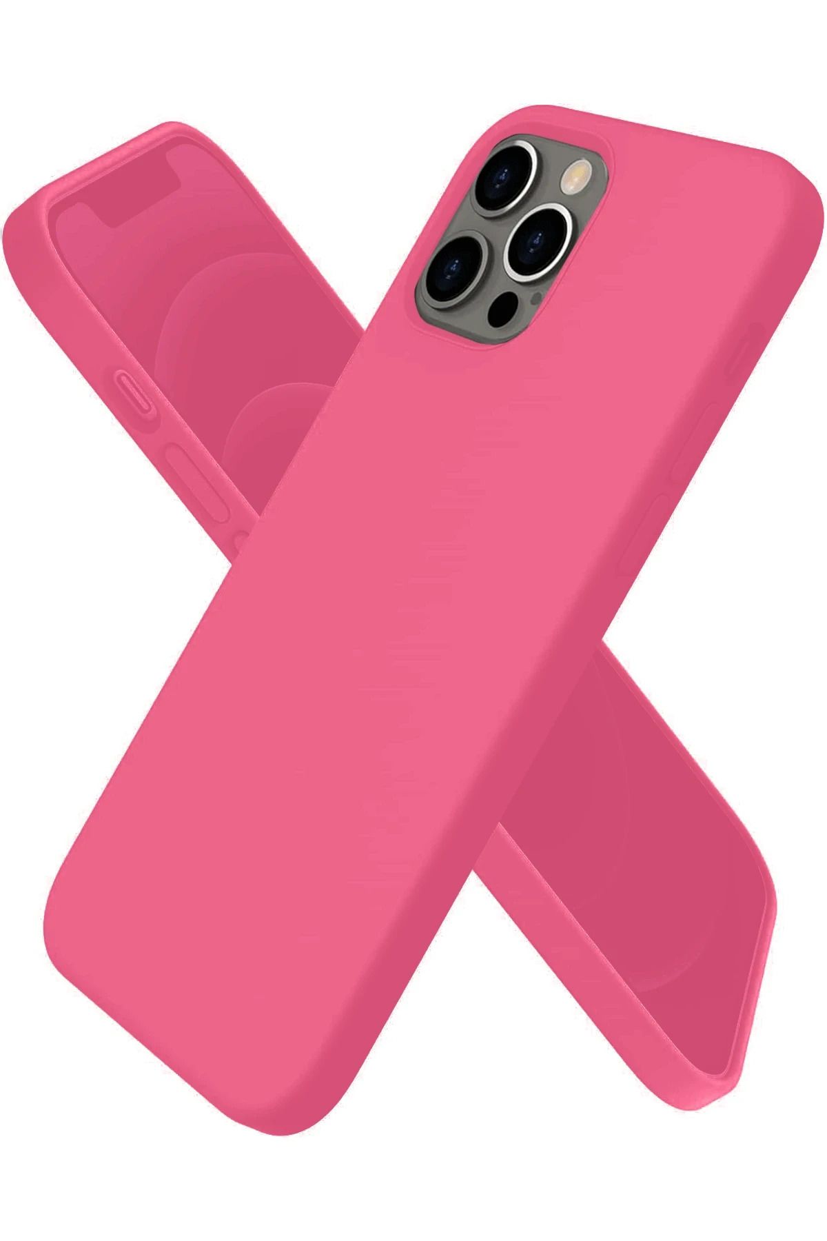 NewFace iPhone 12 Pro Kılıf First Silikon - Pembe SVLRS