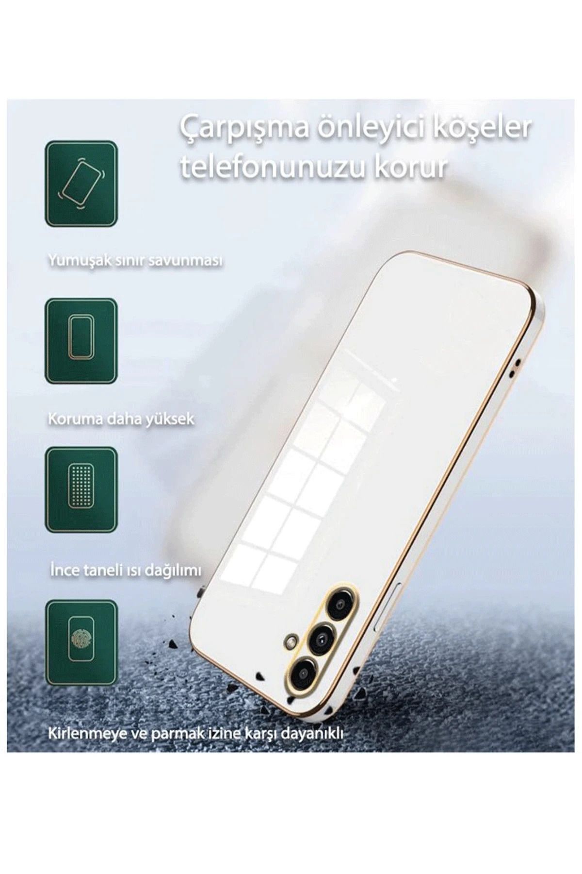 NewFace Samsung Galaxy M34 5G Kılıf Volet Silikon - Beyaz SVLRS