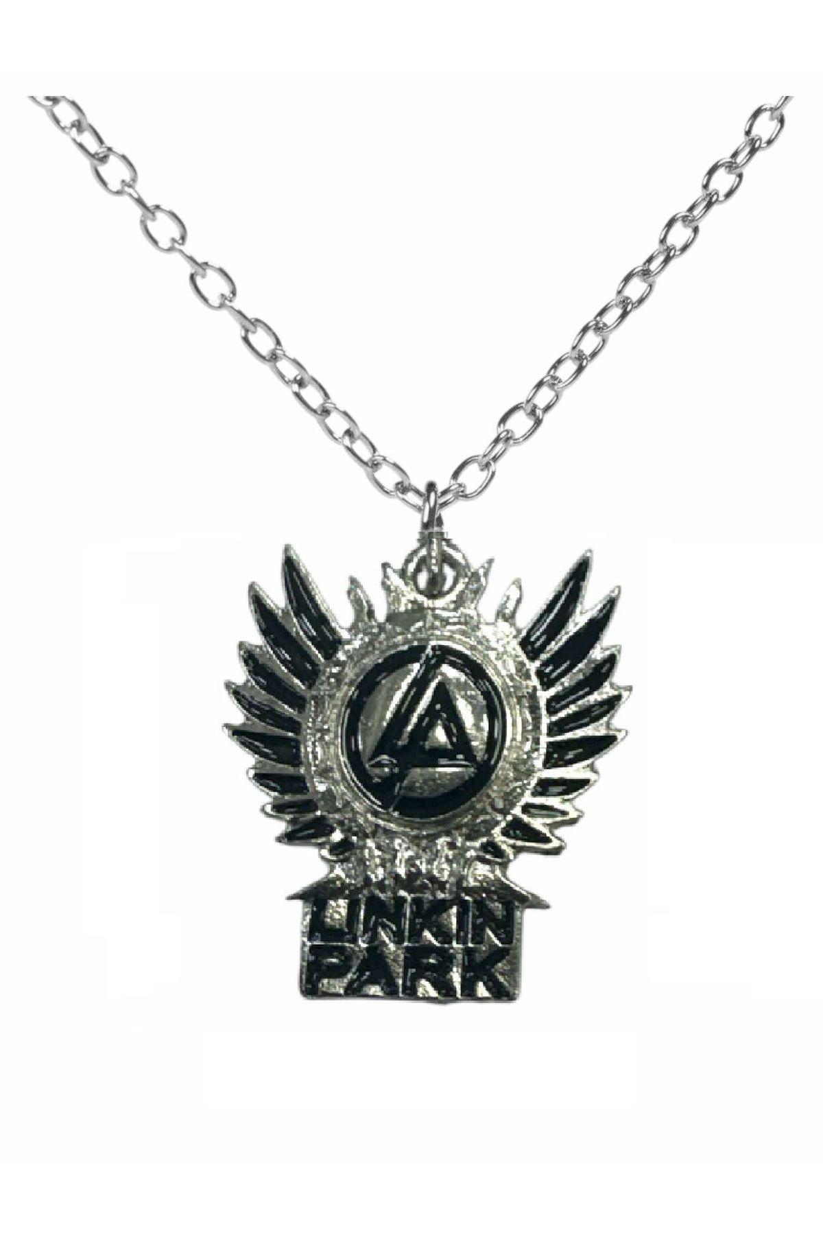 Herşey Nota Linkin Park Grubu Kolye – 60 cm Gümüş Zincirli, Metal Müzik Aksesuarı (Unisex)
