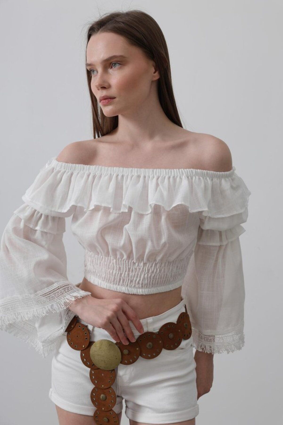 ARUZ MODA Bluz - Beyaz