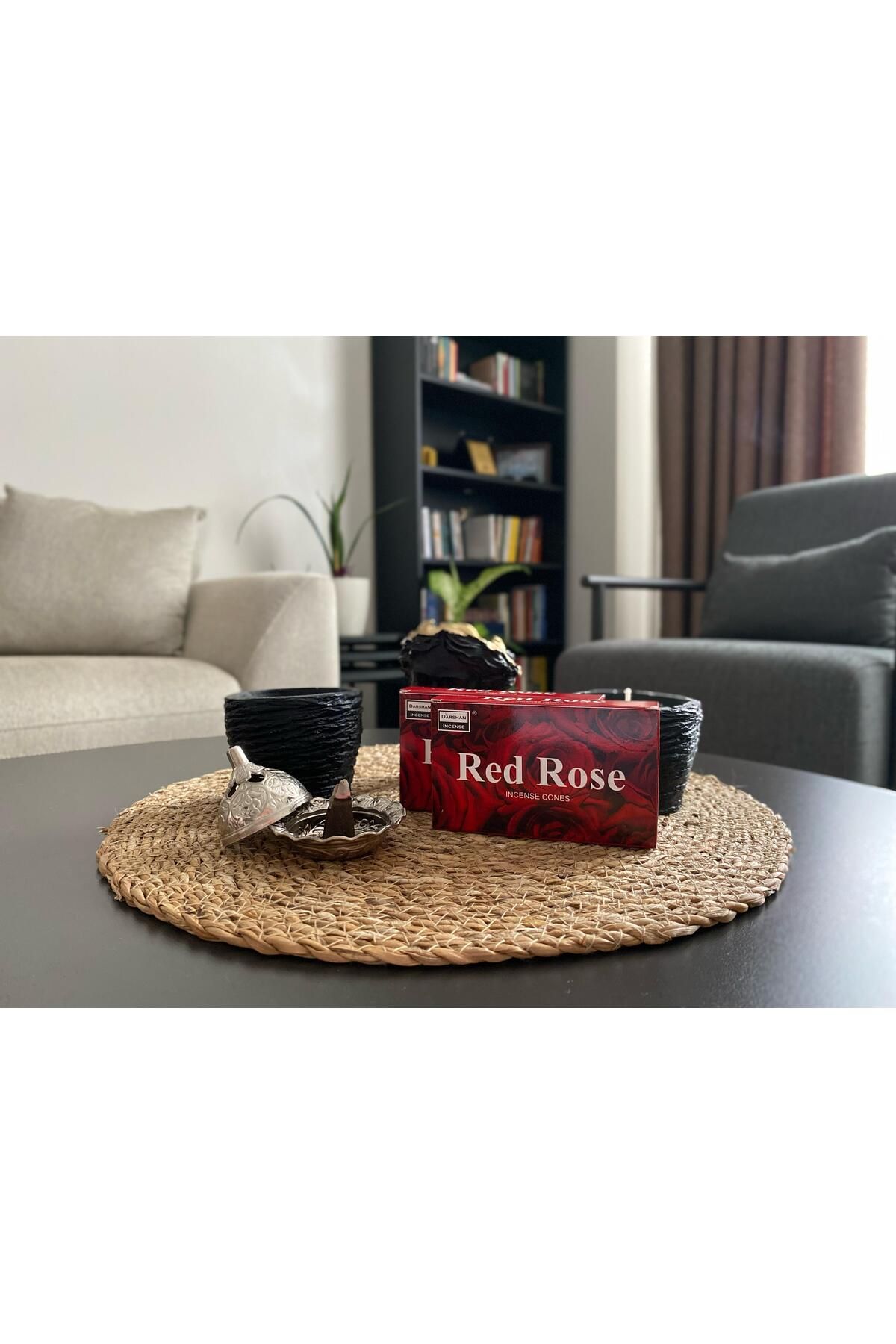 HEDİYESELİ Red Rose Konik Tütsü 10 Adet