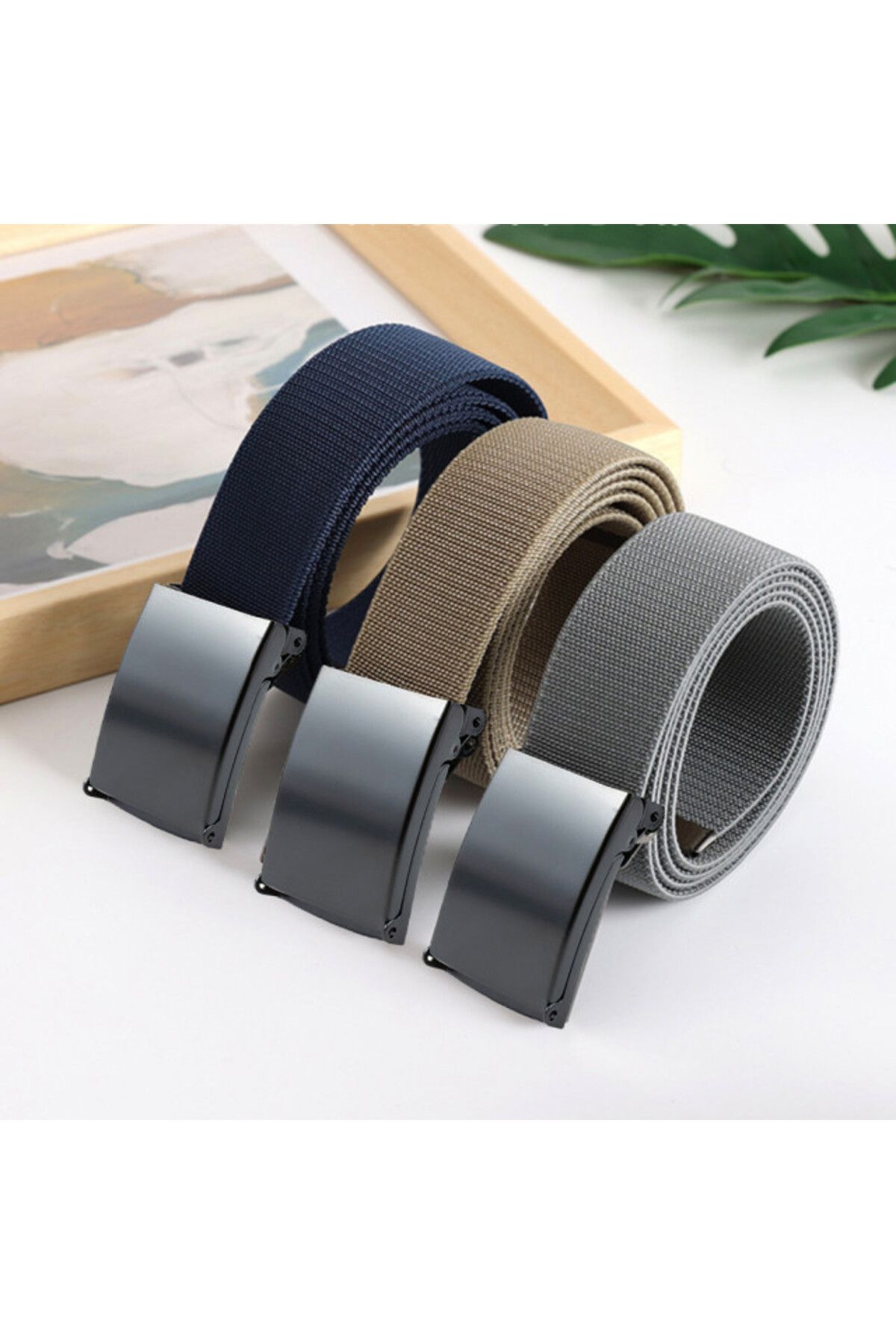 PUFO-Army Elite Edition men's belt 3.8 x 125 cm, adjustable, gray 5