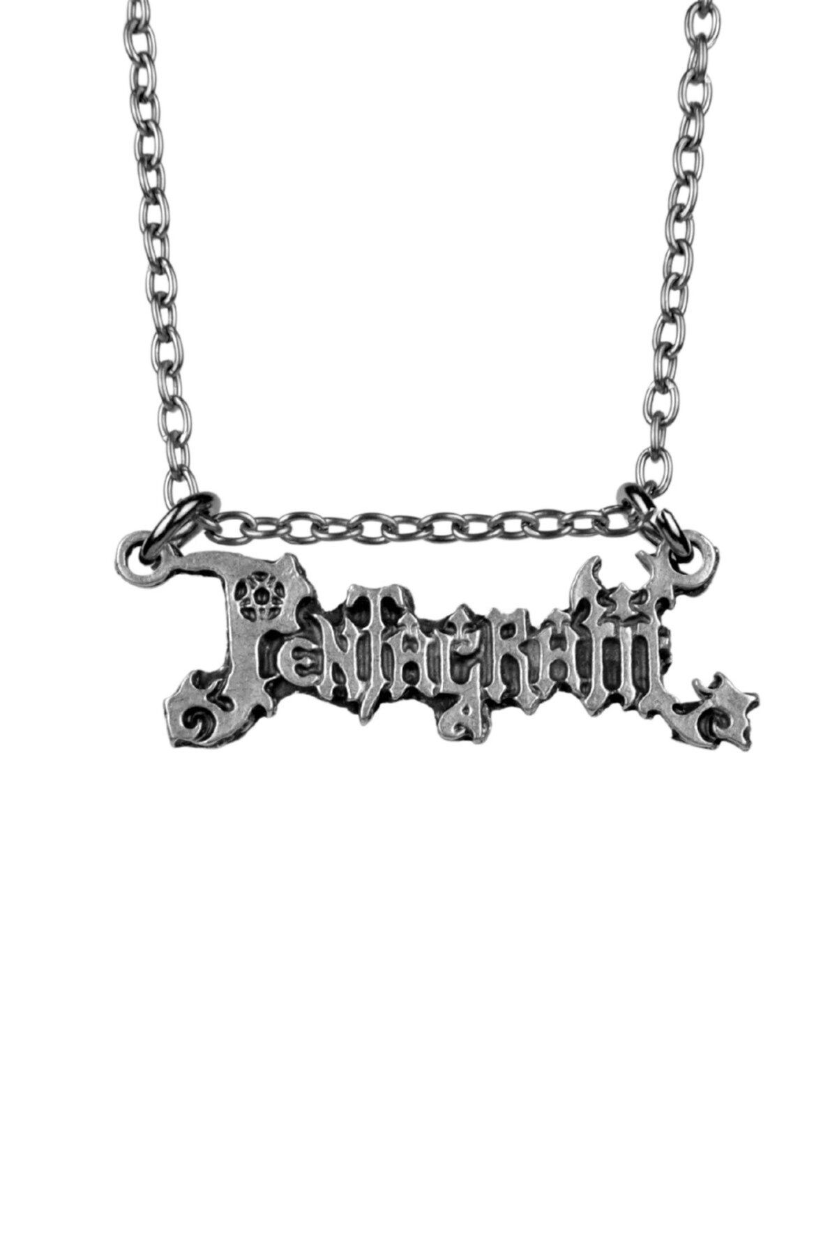 Herşey Nota Pentagram Kolye – 60 cm Antik Gümüş Kaplama Zincirli, Metal Rock Aksesuarı (Unisex)