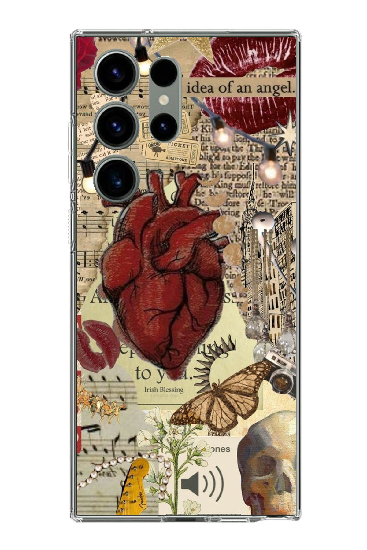TechTree Samsung Galaxy S23 Ultra Uyumlu Vampire Diaries Vintage Şeffaf Silikon Kılıf