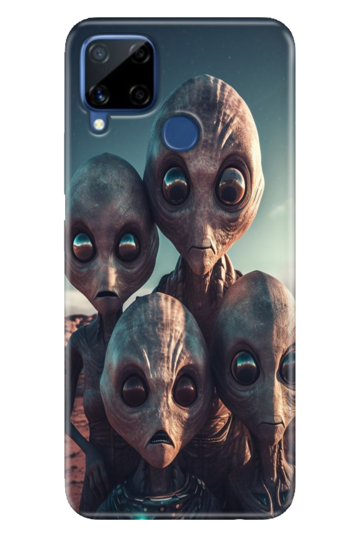 Realme C15 Sheath Patterned Silicone Color TPU UV UFO