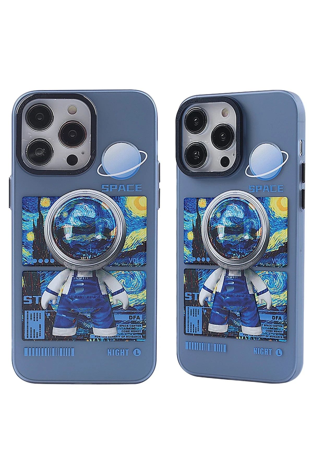 NewFace iPhone 14 Pro Kılıf Prada Desenli Kapak - Prada Mavi - 1 ALMLA
