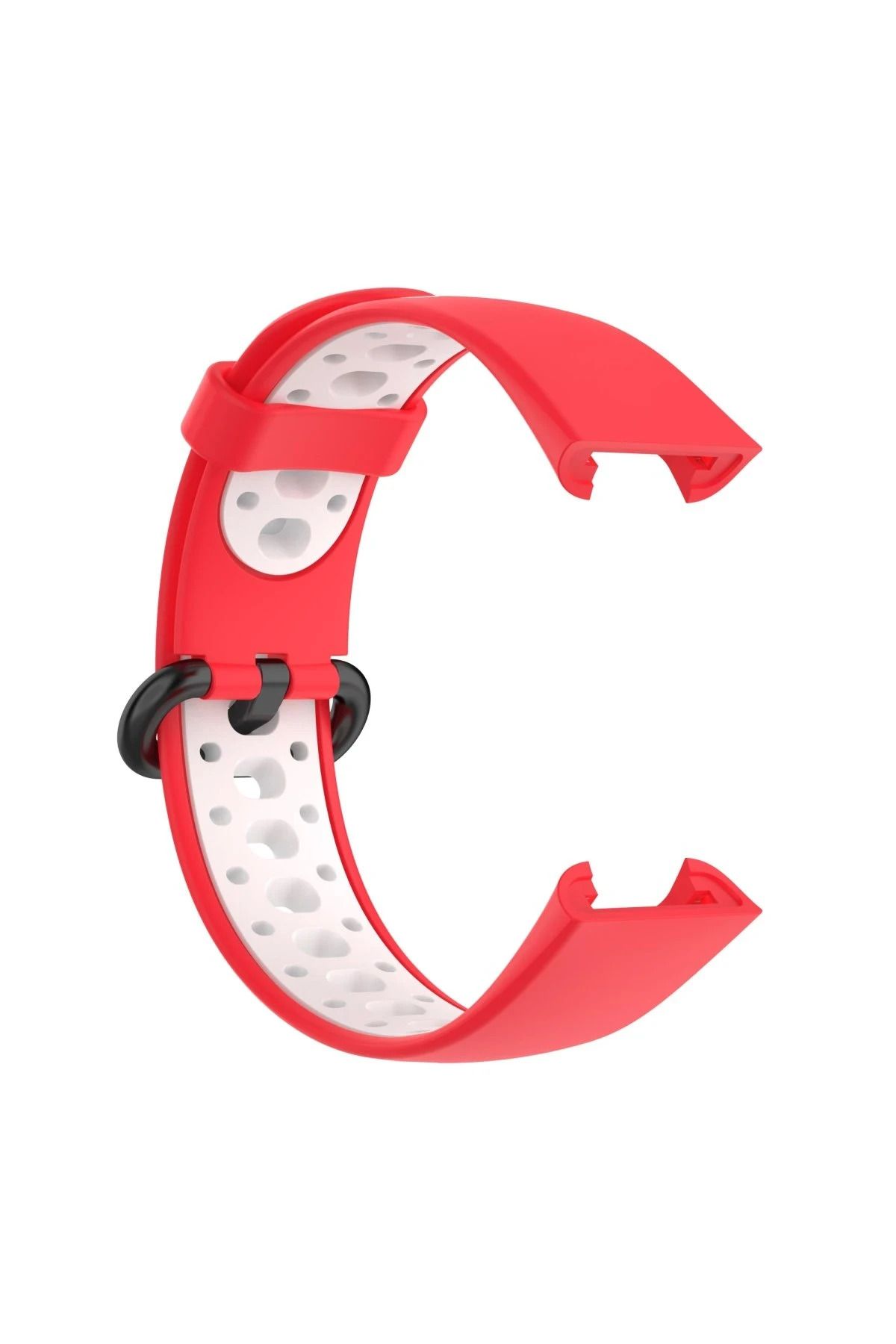 NewFace Xiaomi Redmi Watch 2 Spor Delikli Kordon - Kırmızı-Beyaz YKTSN