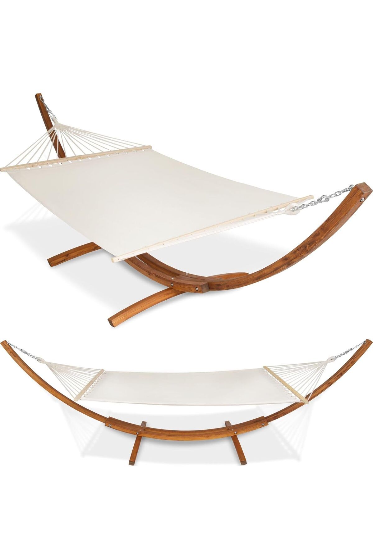 TecTake XXL Dış Mekan Hamağı, 2 Kişilik, Yüksek Konforlu, 205 x 150 cm, 200 kg Taşıma Kapasitesi