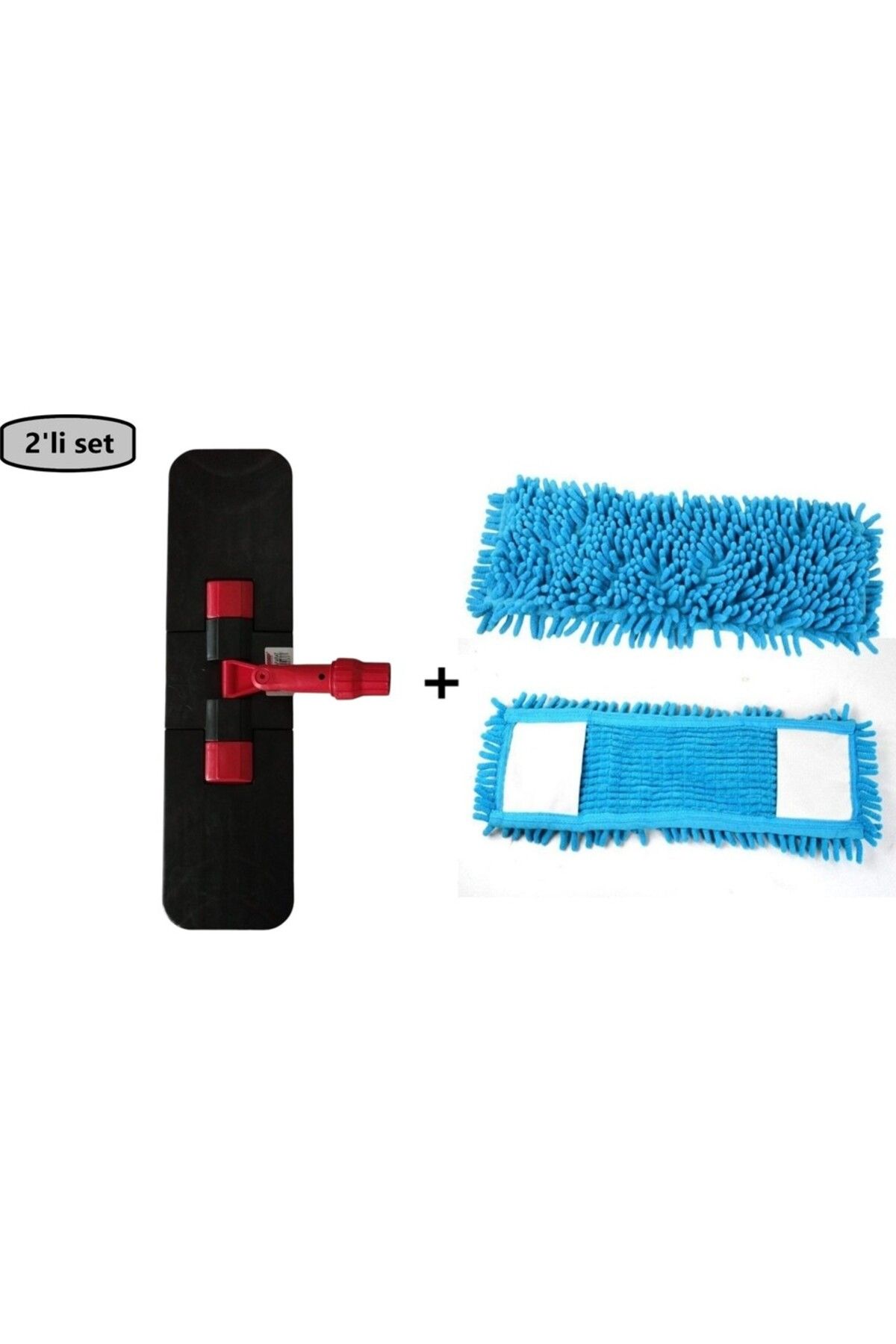 Bozkurt Mop Aparatı 50 cm + Makarna Mop Bezi 50 Cm---2'li Set