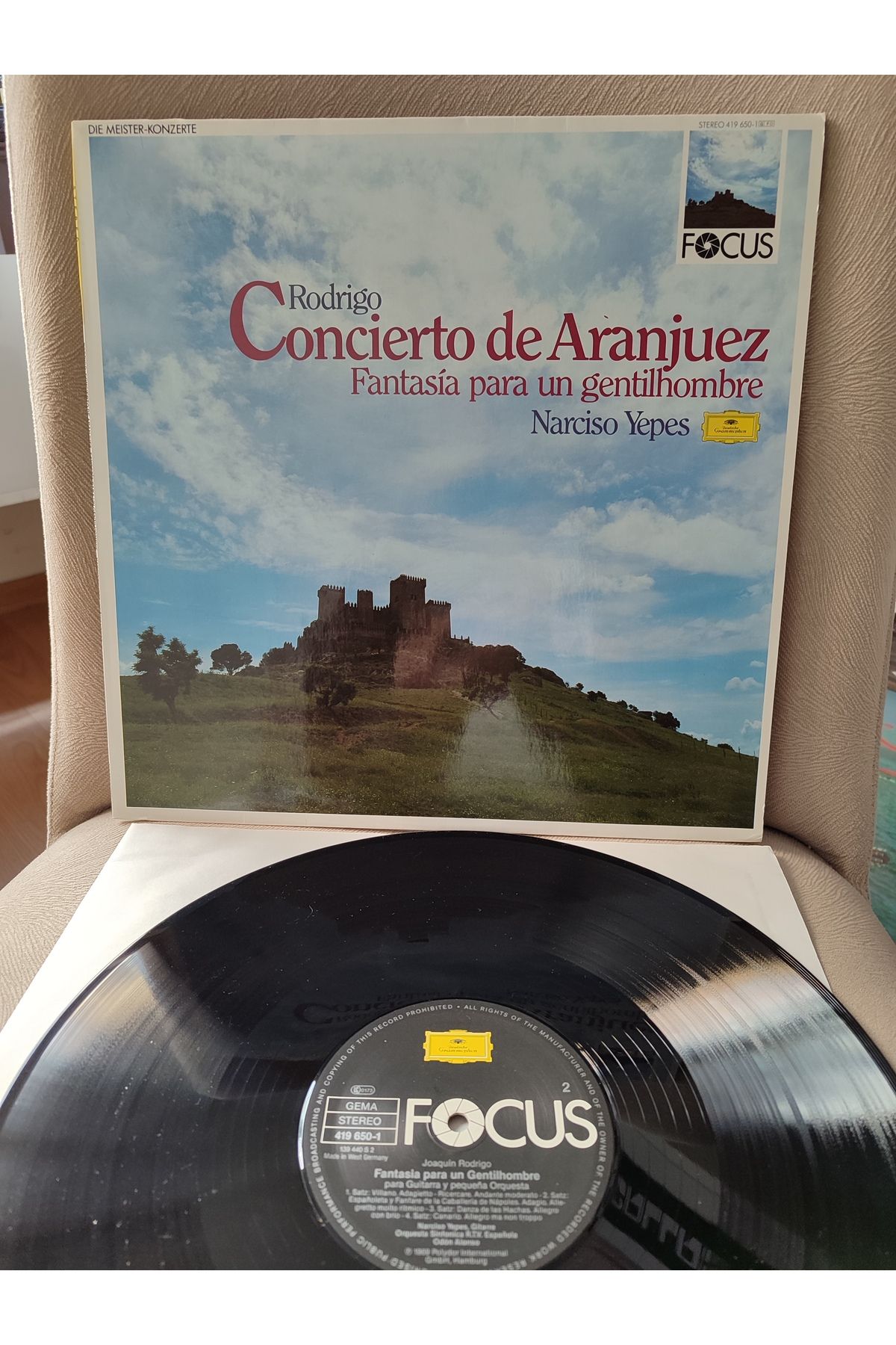 Plakperest RODRIGO - Concierto De Aranjuez · Narciso Yepes- 1969 Almanya Basım Albüm - LP Plak 2.el