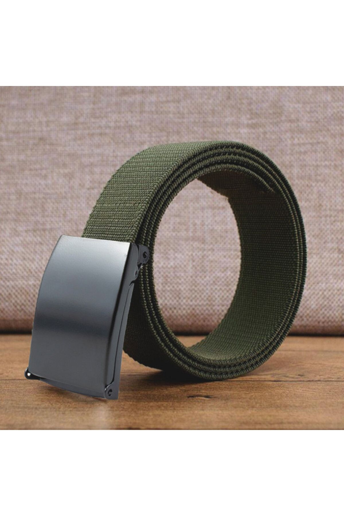 PUFO-Army Elite Edition men's belt strap 3.8 x 125 cm, adjustable, green 3