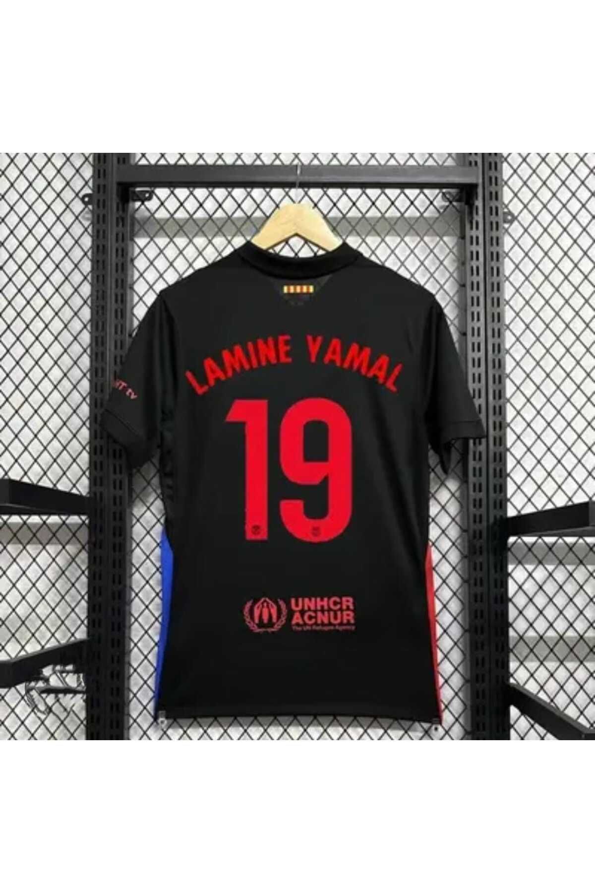 DAYIBALI DÜKKAN DAYIBALI FCB Lamine Yamal 2024/25 Sezonu Siyah Kısa Kol Deplasman Forma