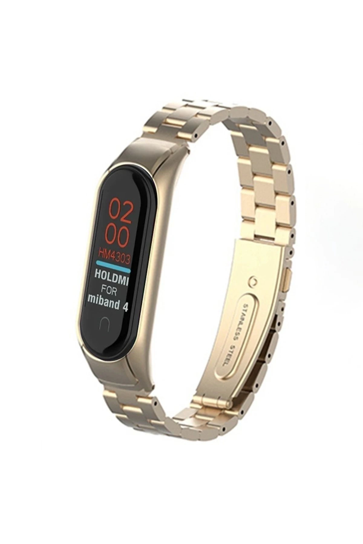 NewFace Xiaomi Mi Band 4 Metal Baklalı Kordon - Gold GLSTD