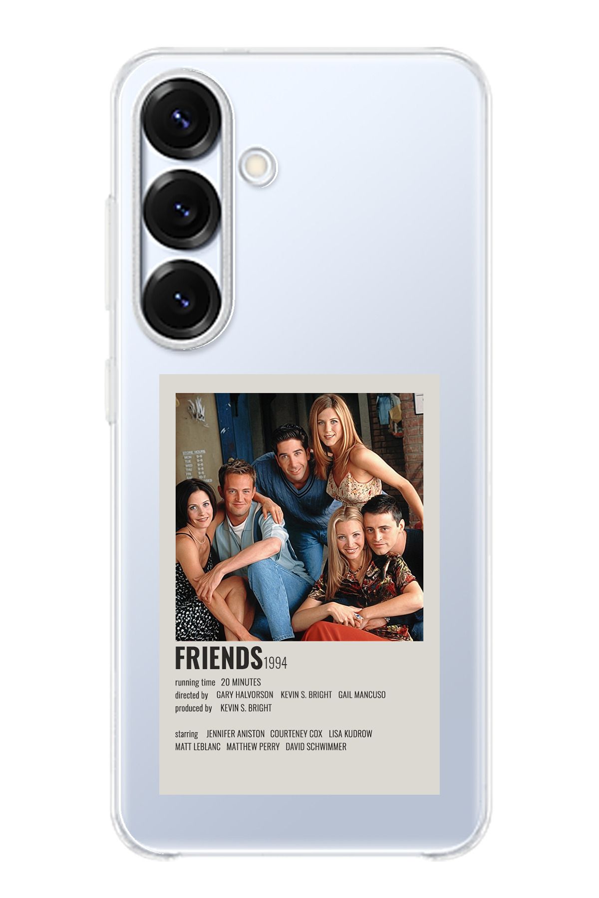TechTree Samsung Galaxy S25 PLUS Uyumlu Friends Mini Poster Tasarımlı Şeffaf Silikon Kılıf