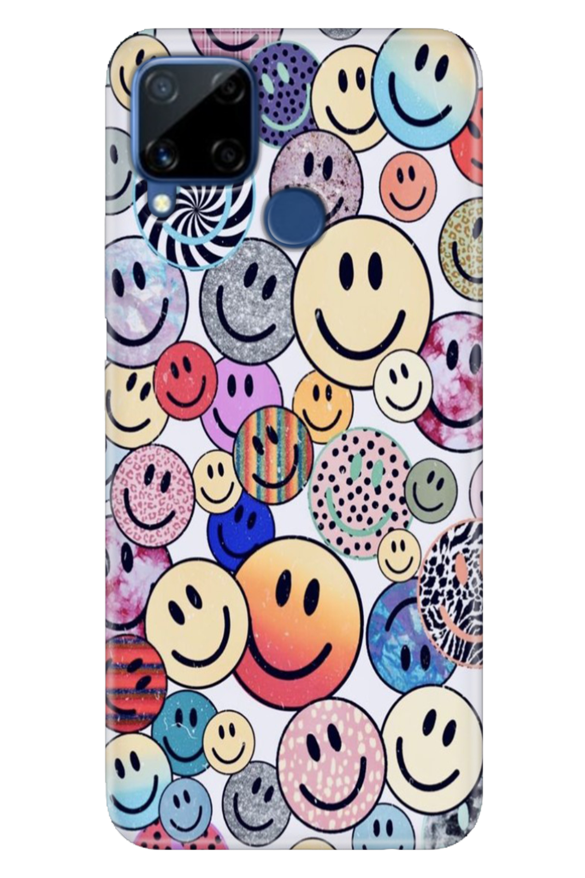 Realme C15 Sheath Patterned Silicone Color TPU UV Emojix