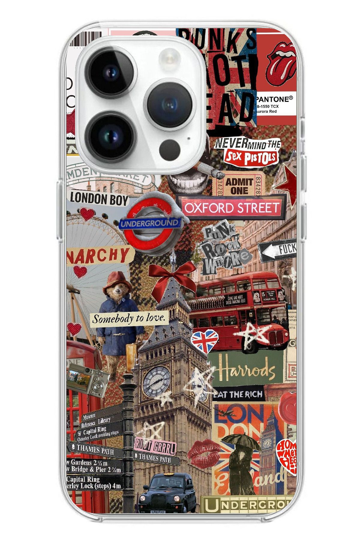 TechTree iPhone 14 PRO Uyumlu Londra Şeffaf Silikon Kılıf
