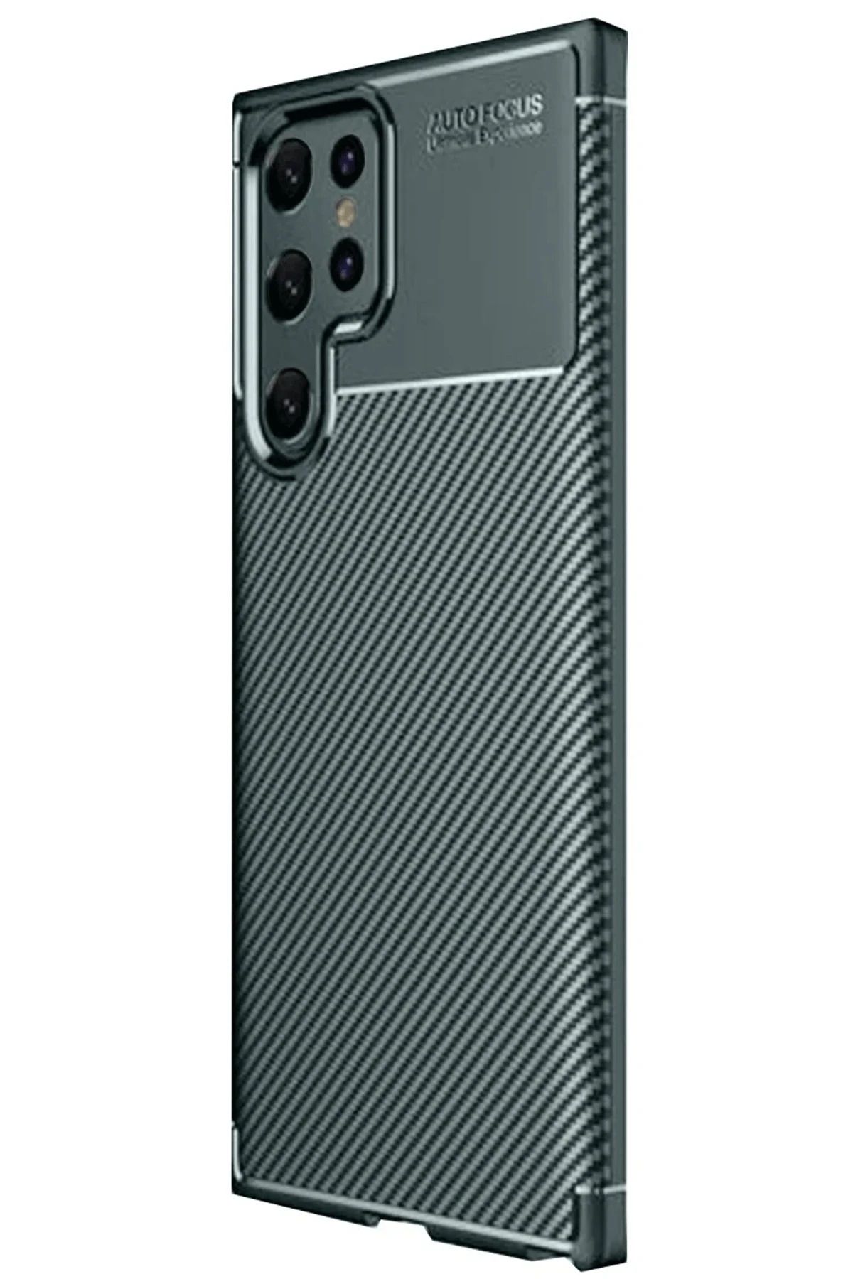 NewFace Samsung Galaxy S25 Ultra Kılıf Auto Focus Karbon Kapak - Koyu Yeşil BSTMY