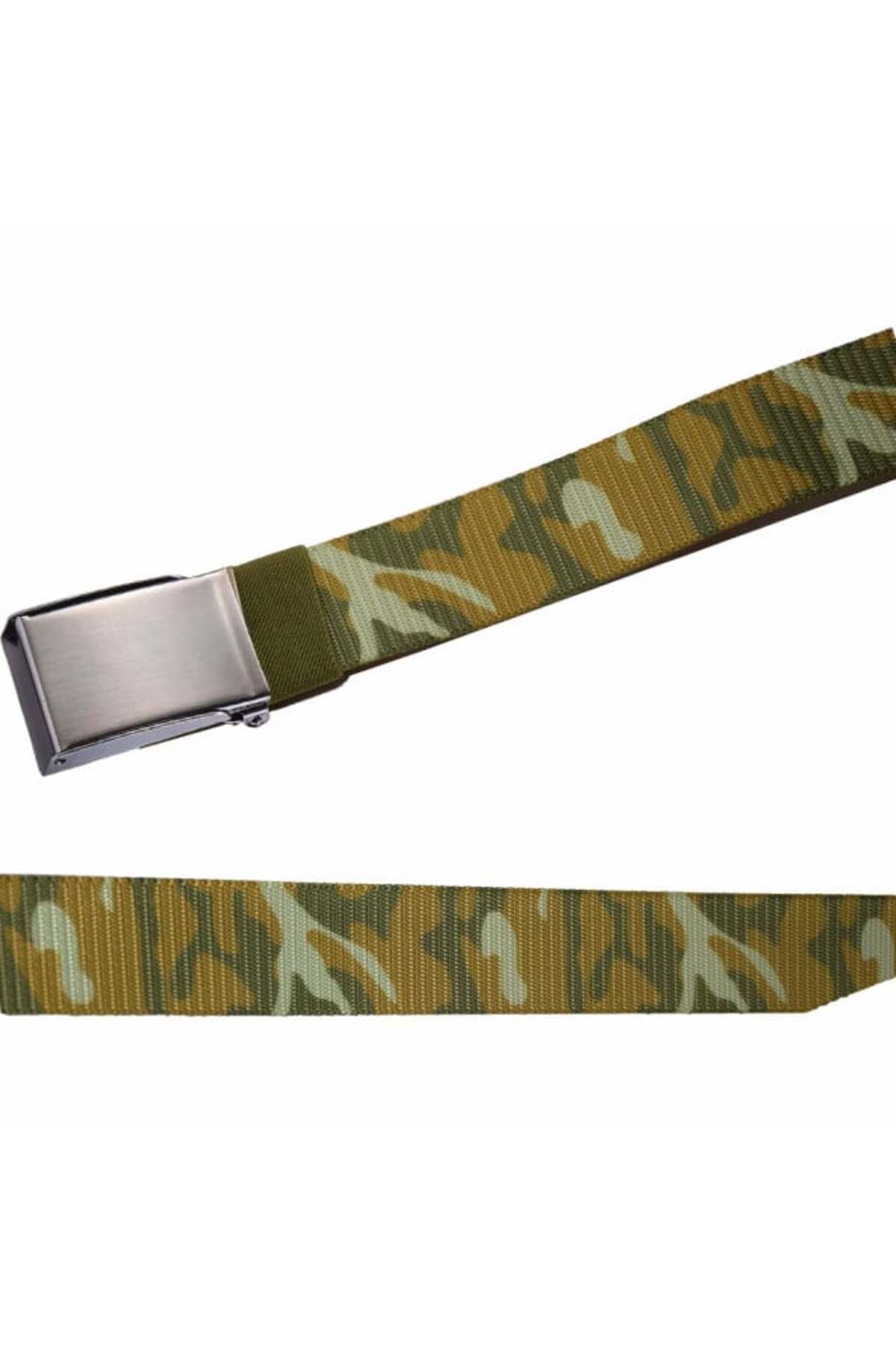 PUFO-Army Force belt for men 3.8 x 120 cm, adjustable, camouflage, green 2