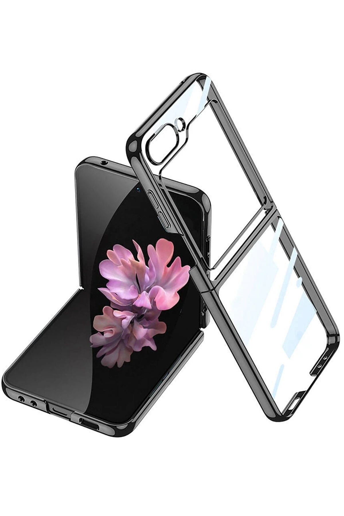 NewFace Samsung Galaxy Z Flip 6 Kılıf Fold Element Kapak - Siyah FLKRY