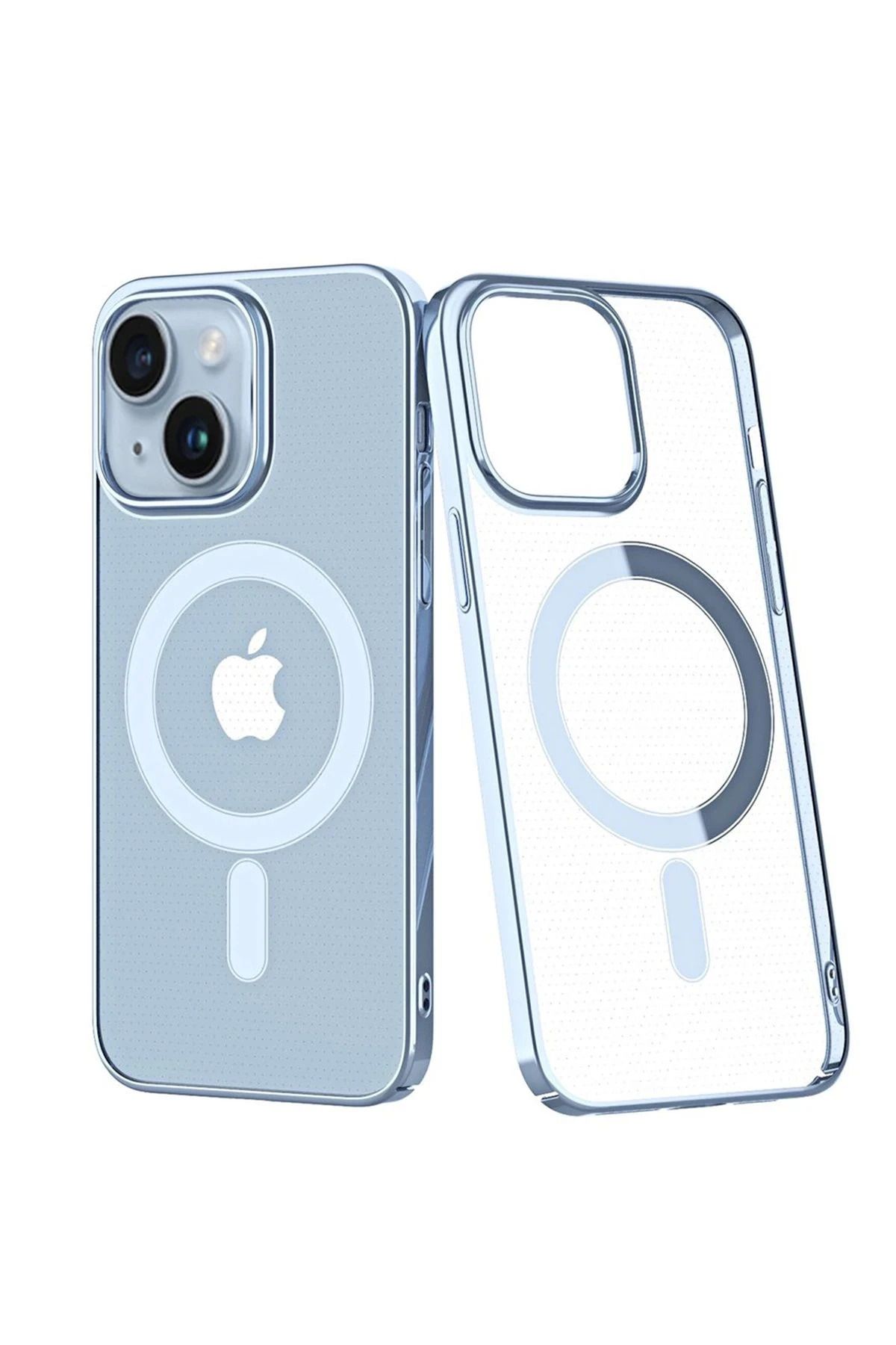 NewFace iPhone 14 Plus Kılıf Element Magneticsafe Sert Kapak - Sierra Blue NRMSA