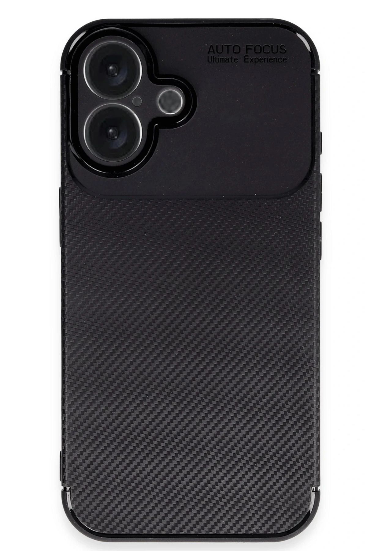 NewFace iPhone 16 Kılıf Auto Focus Karbon Kapak - Siyah BSTMY