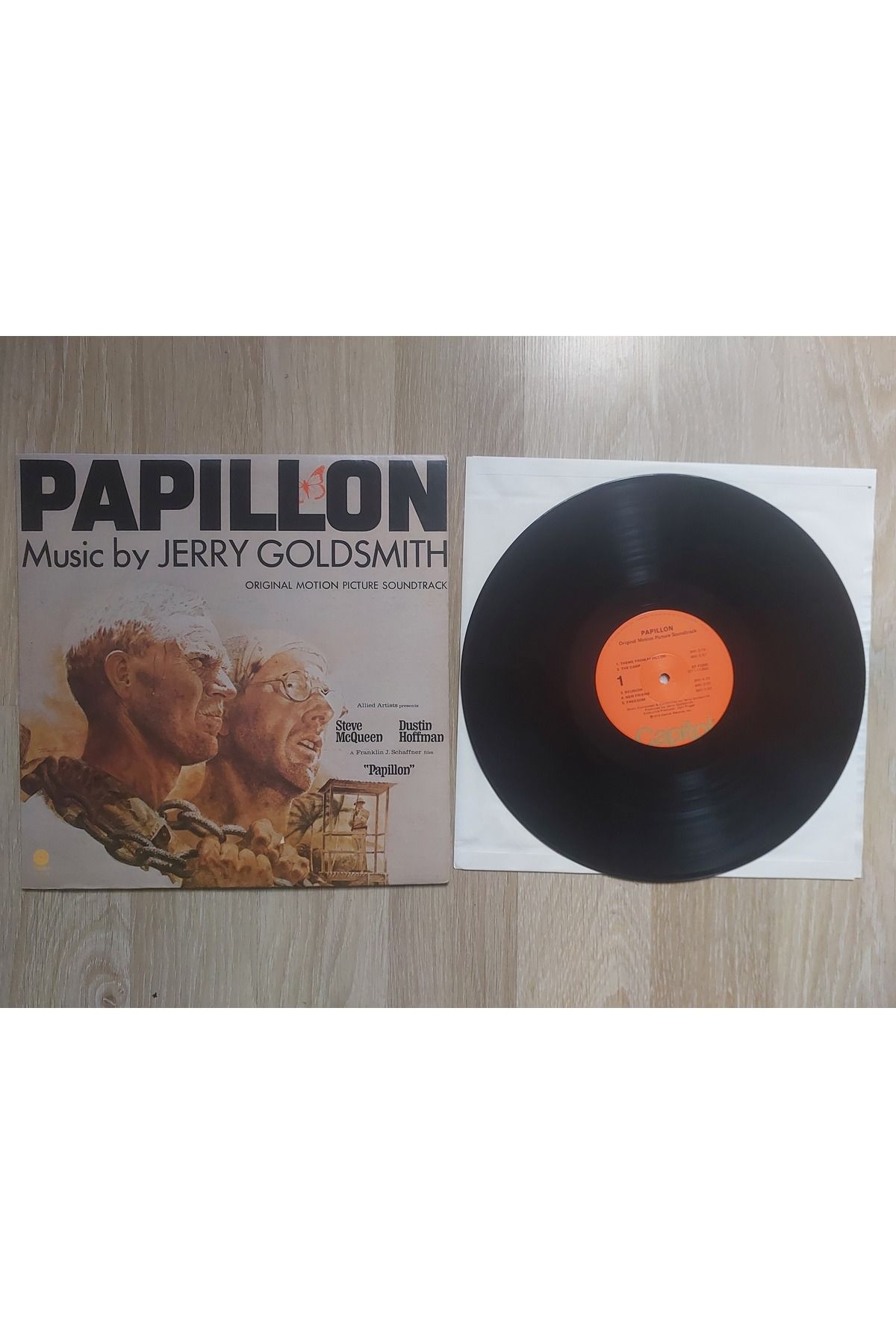 Plakperest Papillon - Jerry Goldsmith - Soundtrack - 1973 USA Basım LP Plak