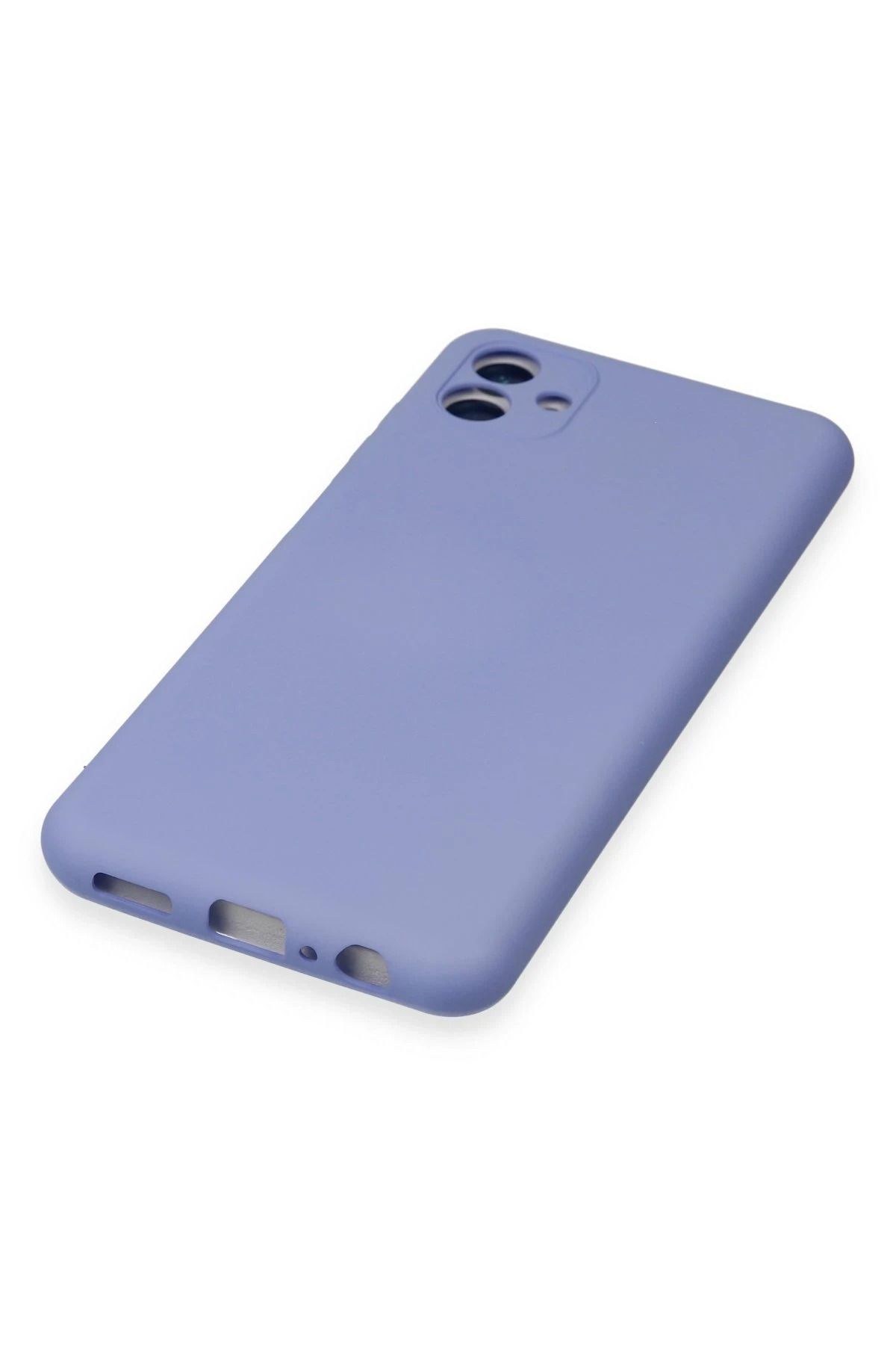 NewFace Galaxy A04E uyumlu  Kılıf Nano içi Kadife Silikon - Lila SVLRS