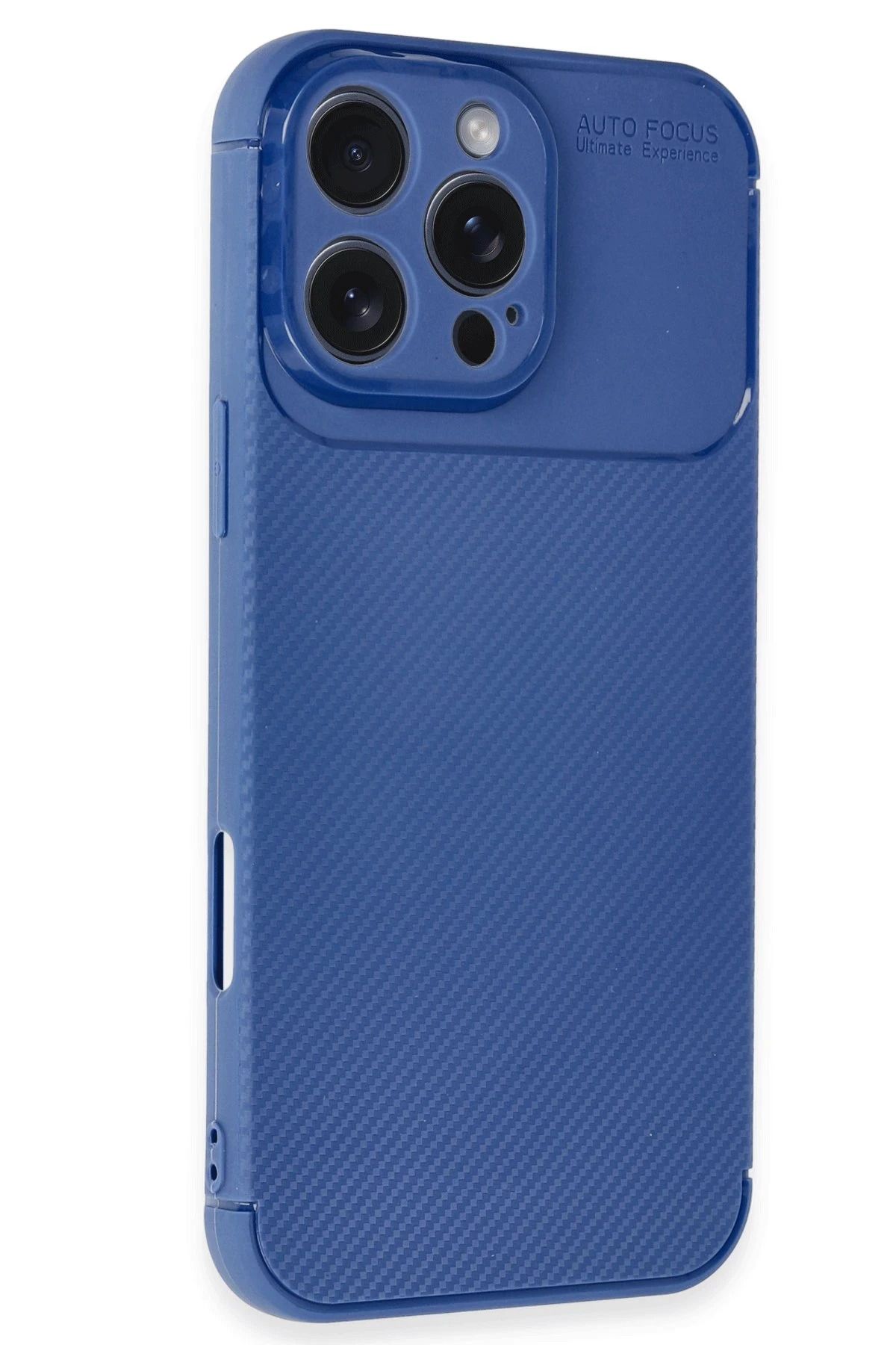 NewFace iPhone 16 Pro Max Kılıf Auto Focus Karbon Kapak - Lacivert BSTMY
