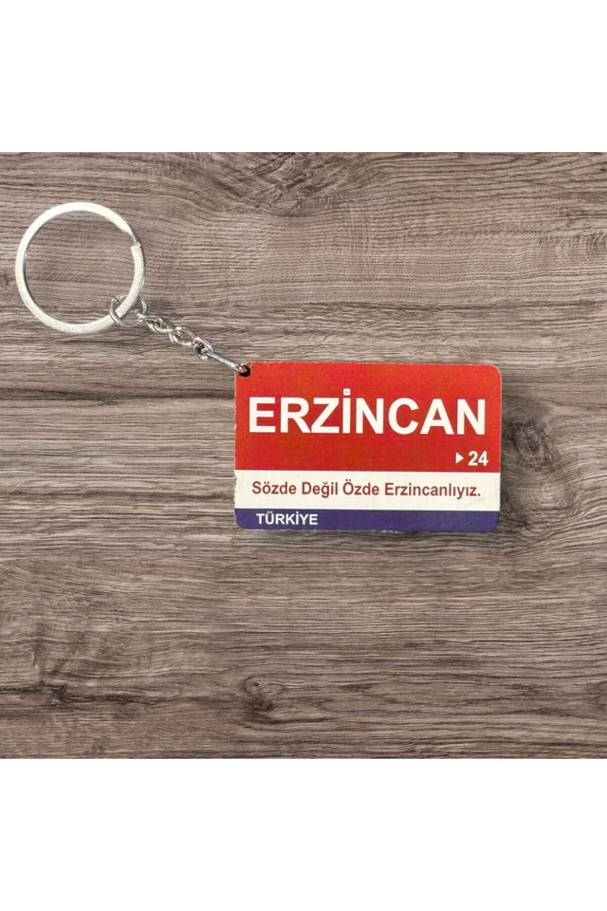 RoyalVance Erzincan Ahşap Anahtarlık – İl ve Şehir Temalı Hediyelik