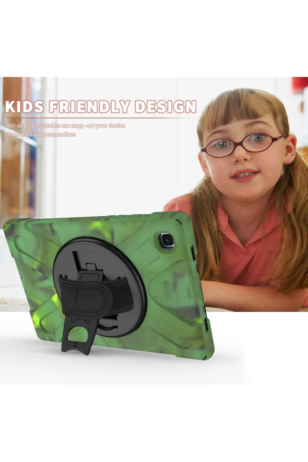 NewFace Samsung Galaxy X200 Tab A8 10.5 Kılıf Amazing Tablet Kapak - Kamuflaj BSTMY