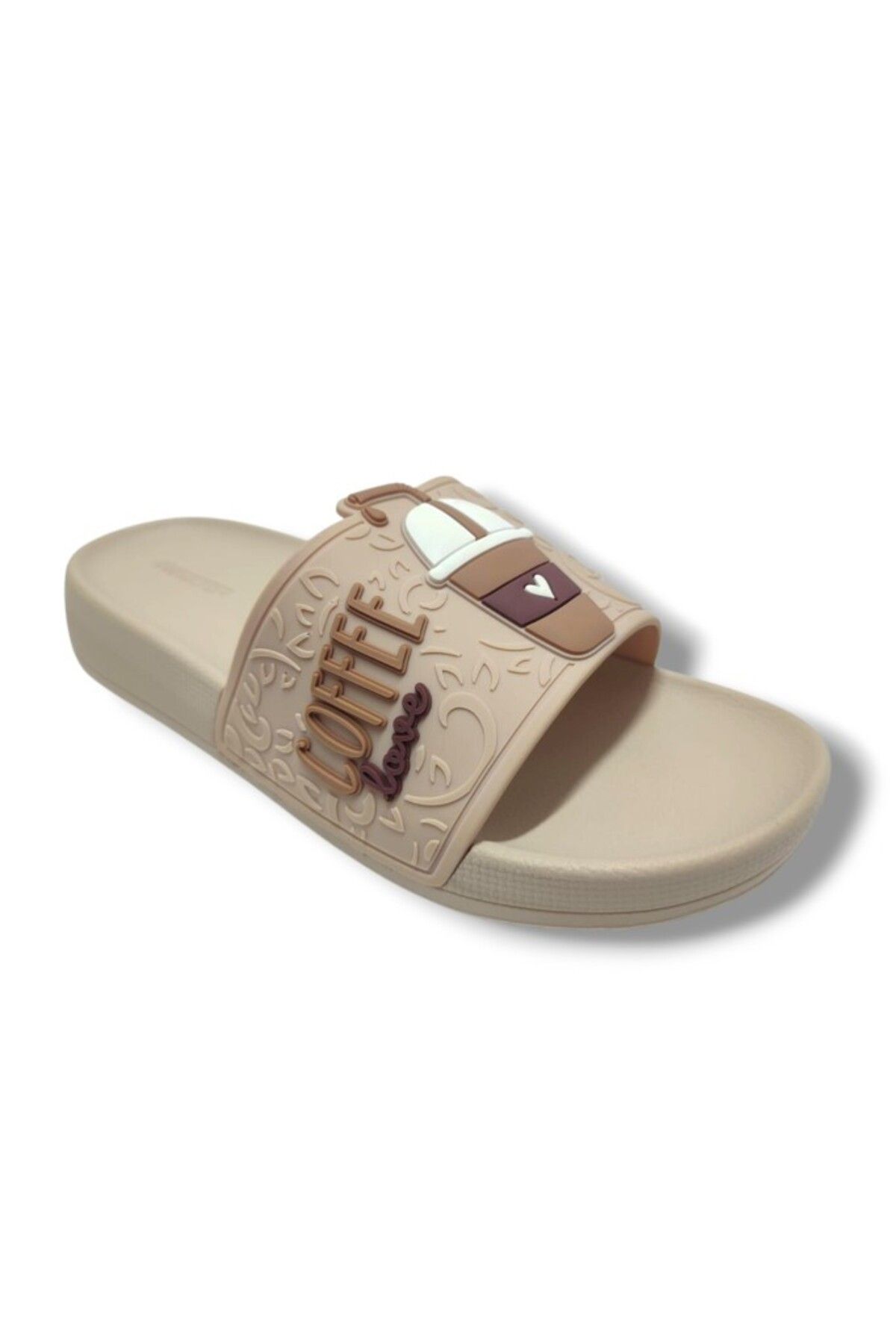 GEZER 16451-25 Coffee Love Suya Dayanıklı Terlik 36-41