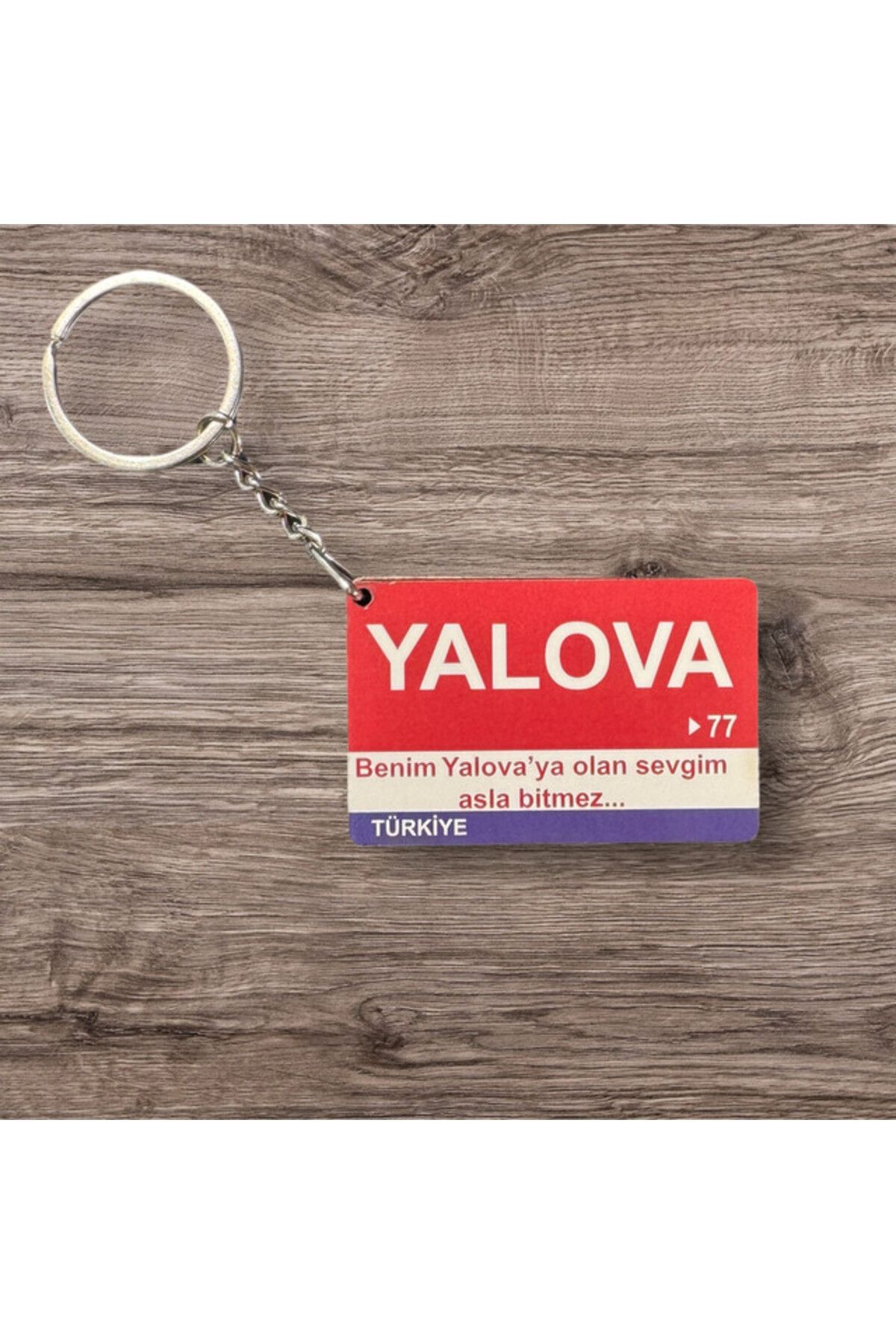 RoyalVance Yalova Ahşap Anahtarlık – İl ve Şehir Temalı Hediyelik