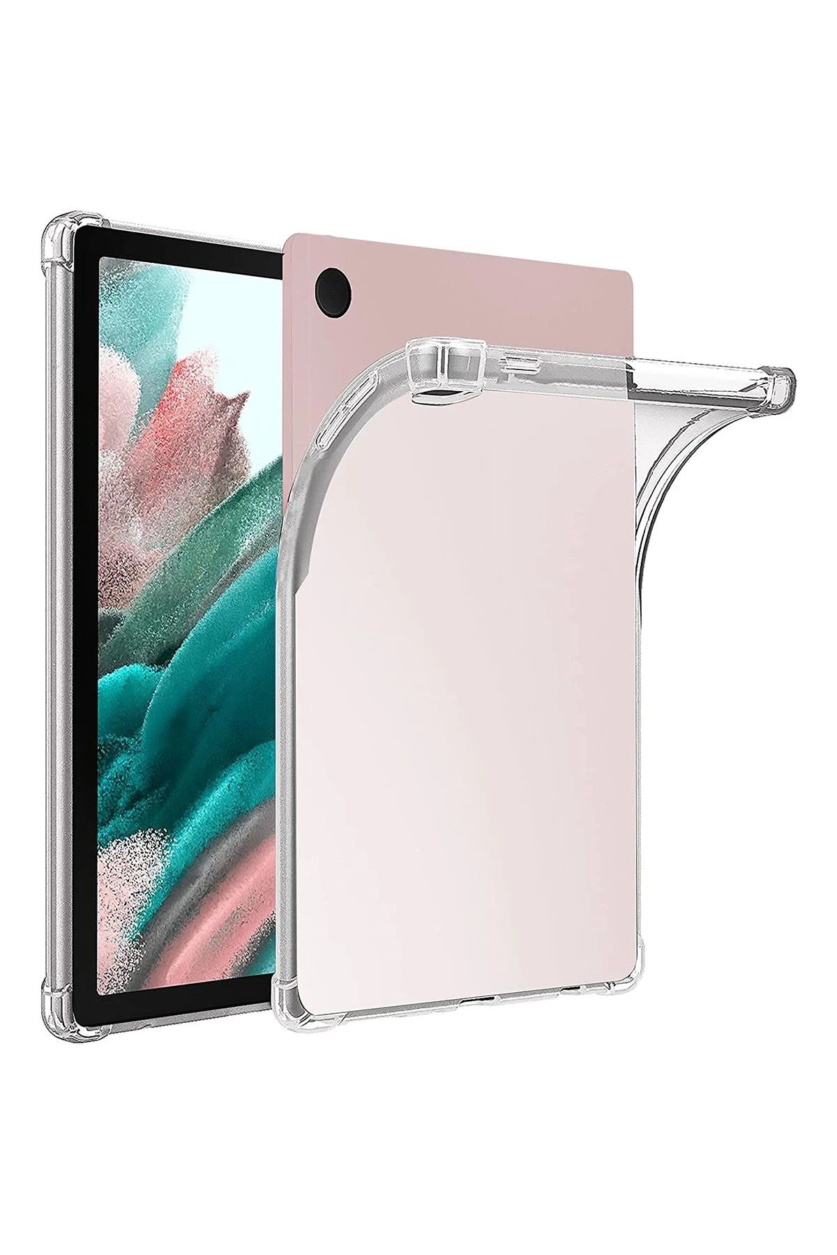 NewFace Samsung Galaxy X200 Tab A8 10.5 Kılıf Anti Şeffaf Tablet Silikon - Şeffaf BSTMY