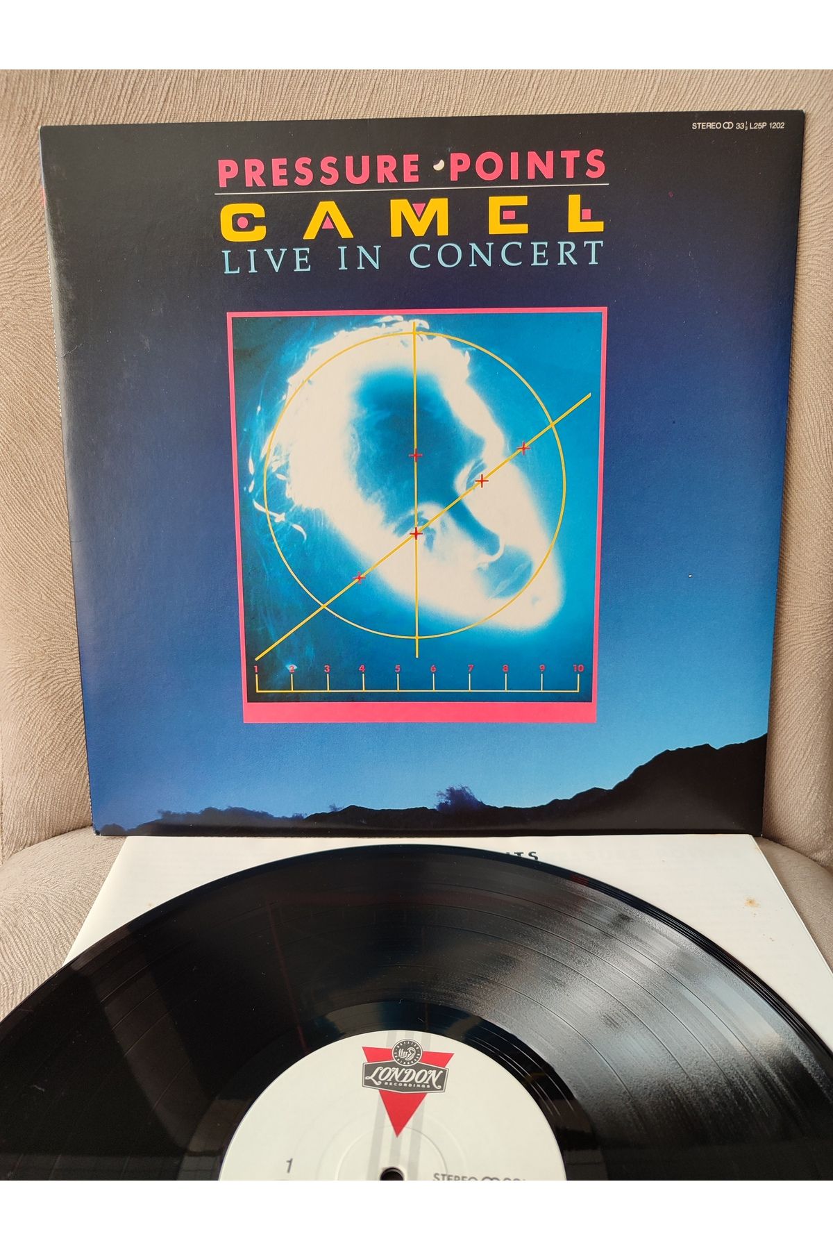 Plakperest CAMEL - Pressure Points / Live in Concert - 1985 Japonya Basım Plak Albüm 2.el