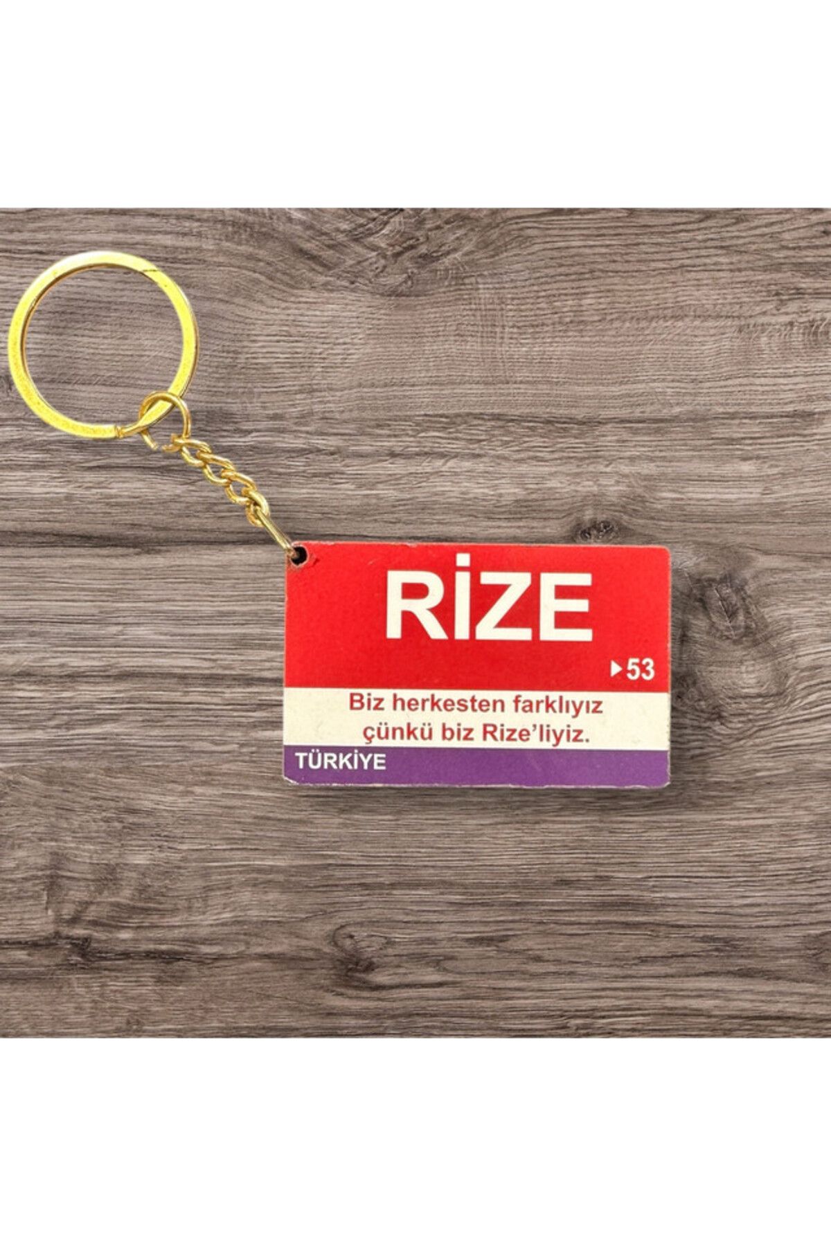 RoyalVance Rize Ahşap Anahtarlık – İl ve Şehir Temalı Hediyelik