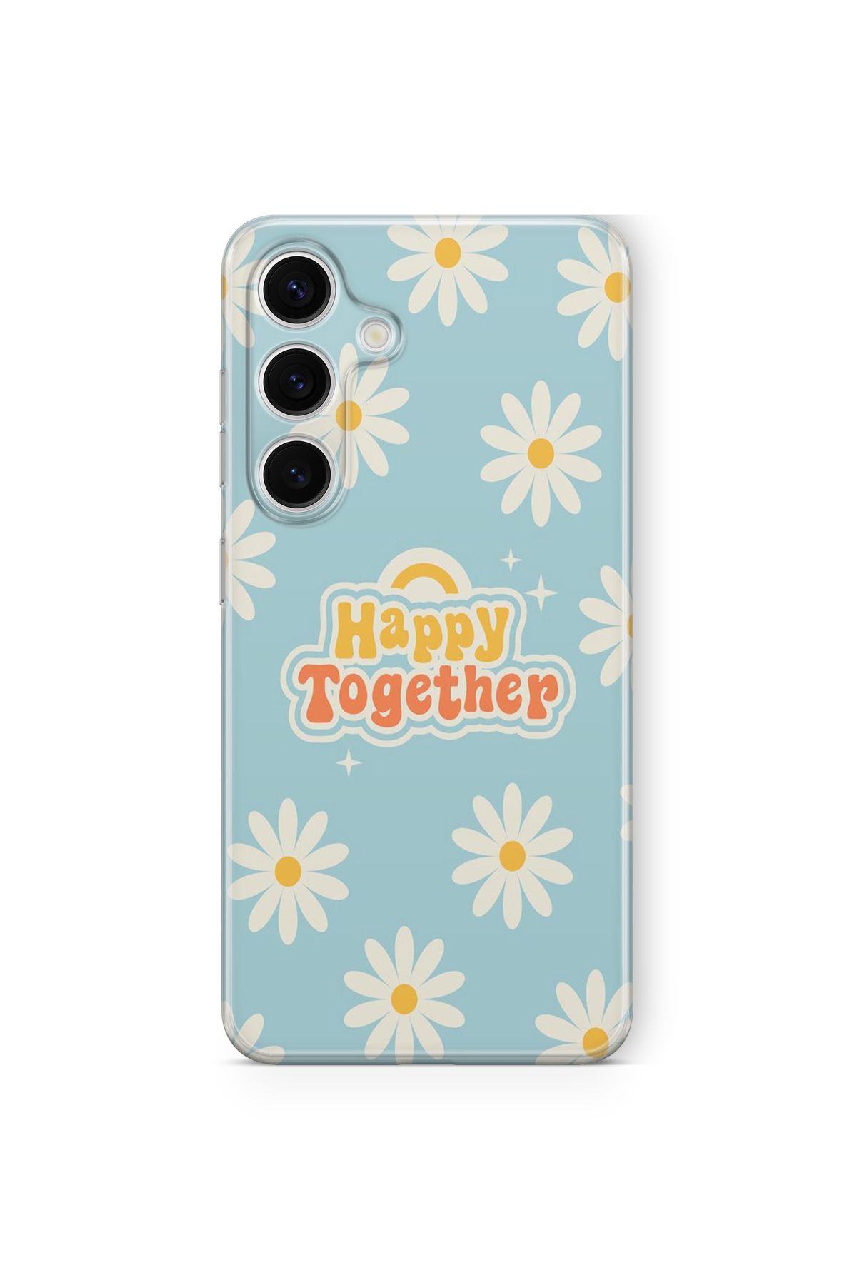 Space Star Samsung Galaxy A34 Uyumlu Happy Together Tasarım Baskılı Şeffaf Kılıf