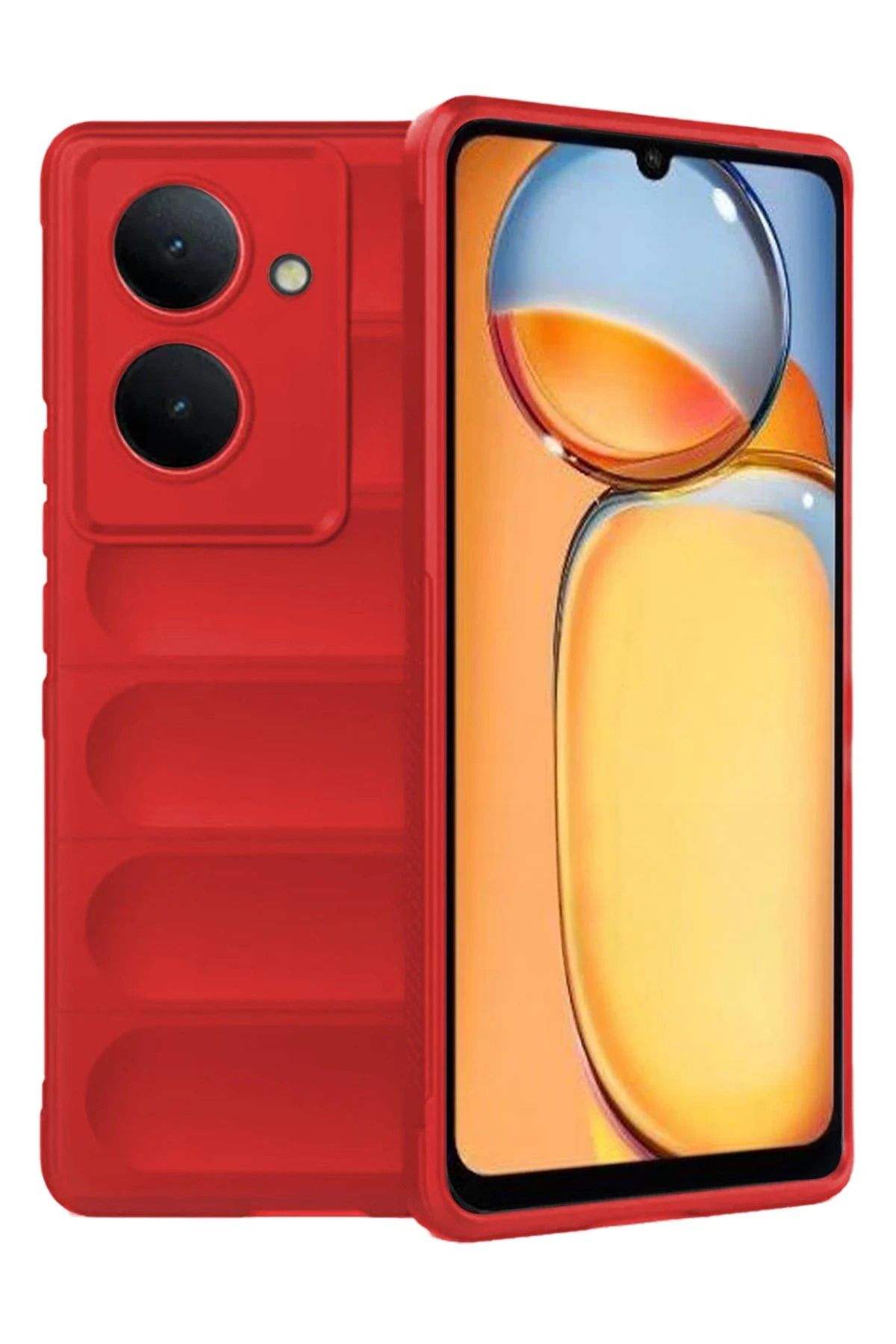 NewFace Xiaomi Redmi 13C uyumlu Kılıf Optimum Silikon - Kırmızı GLSTD