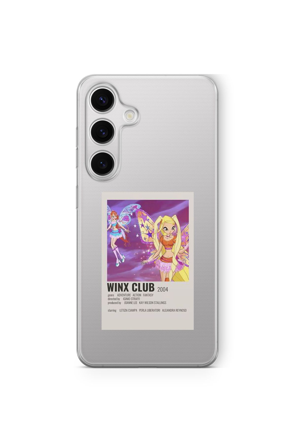 Space Star Samsung Galaxy S23 Fe Uyumlu Winx Club Minimalist Poster Tasarım Baskılı Şeffaf Kılıf