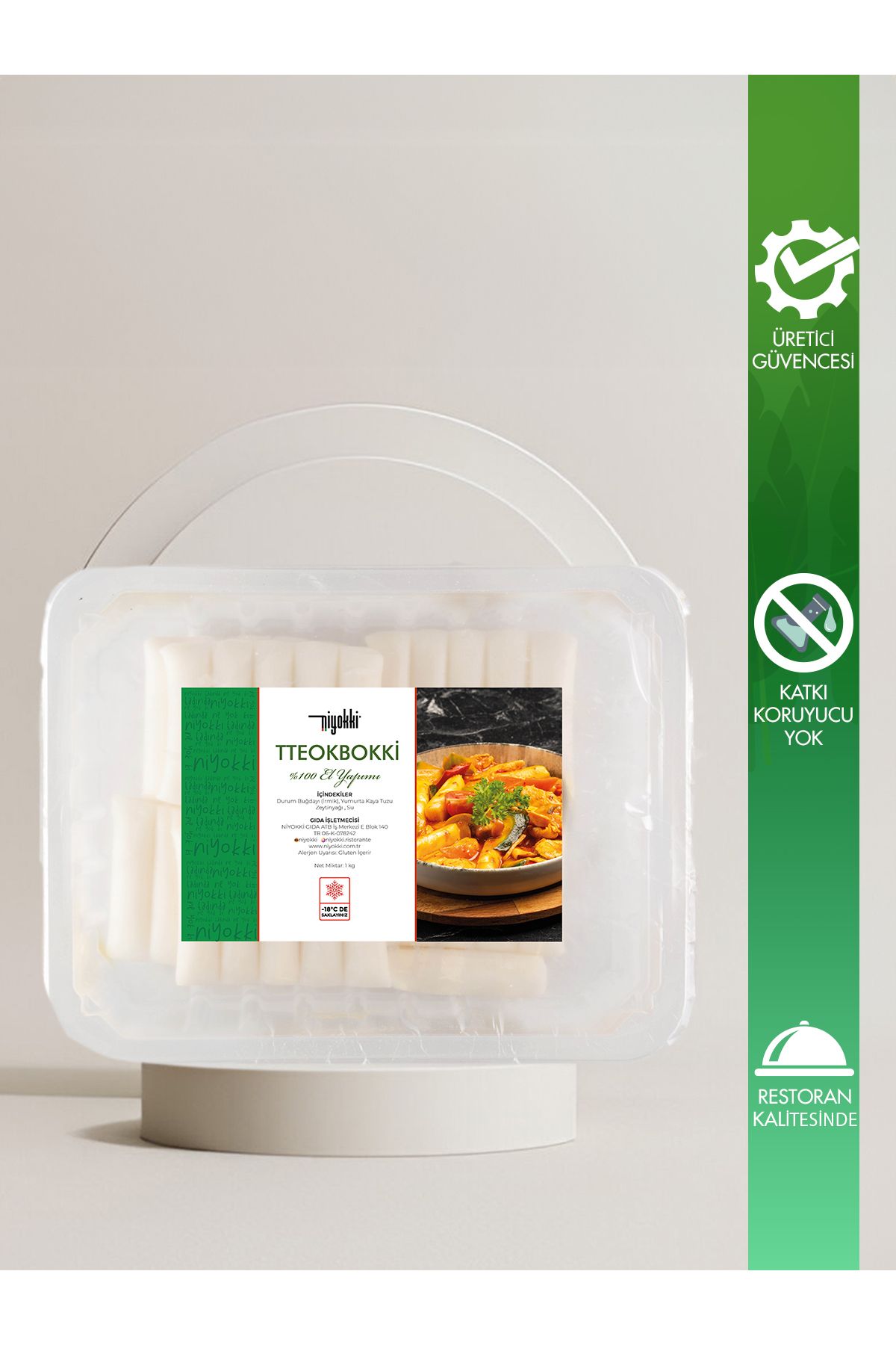 niyokki doğal makarna evi Niyokki Tteokbokki 600 g