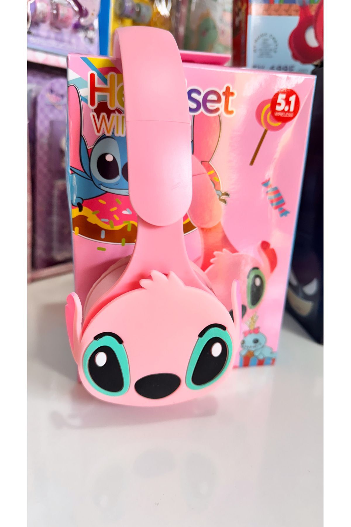 Stitch Pembe Stitch Kulaklık Kablosuz