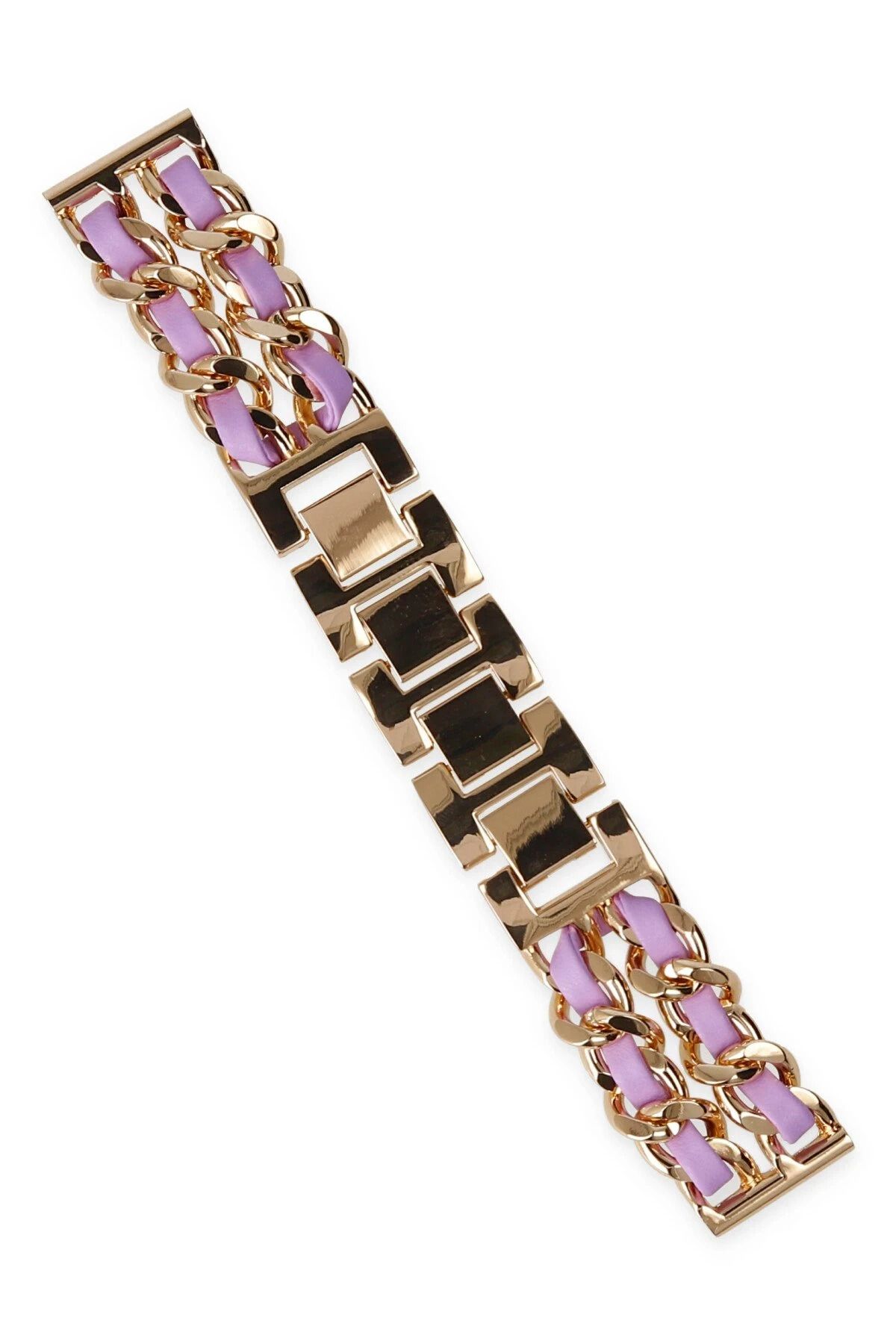 NewFace Watch 20mm KR406 Metal Bakla Kordon - Lila BSTMY