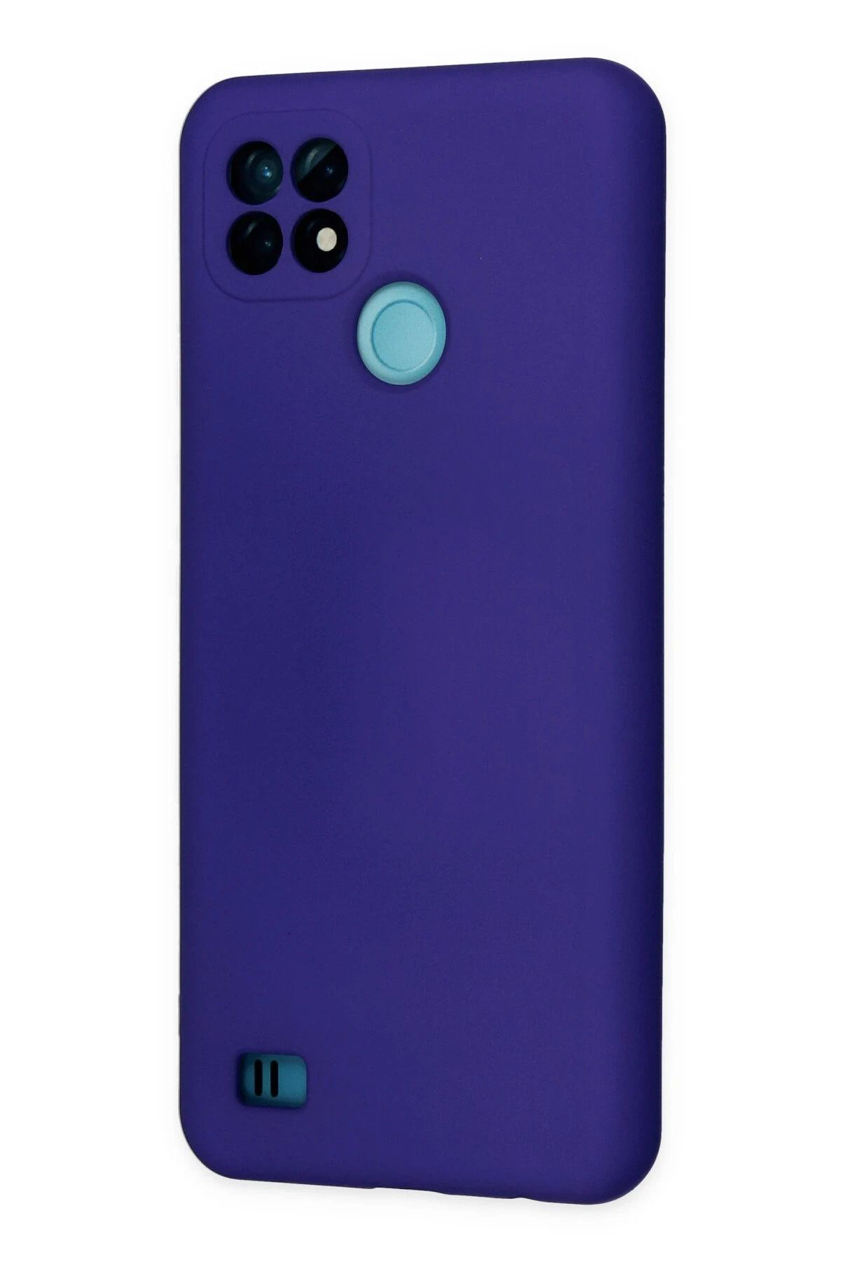 NewFace Realme C21  Uyumlu Kılıf Nano içi Kadife Silikon - Mor SVLRS