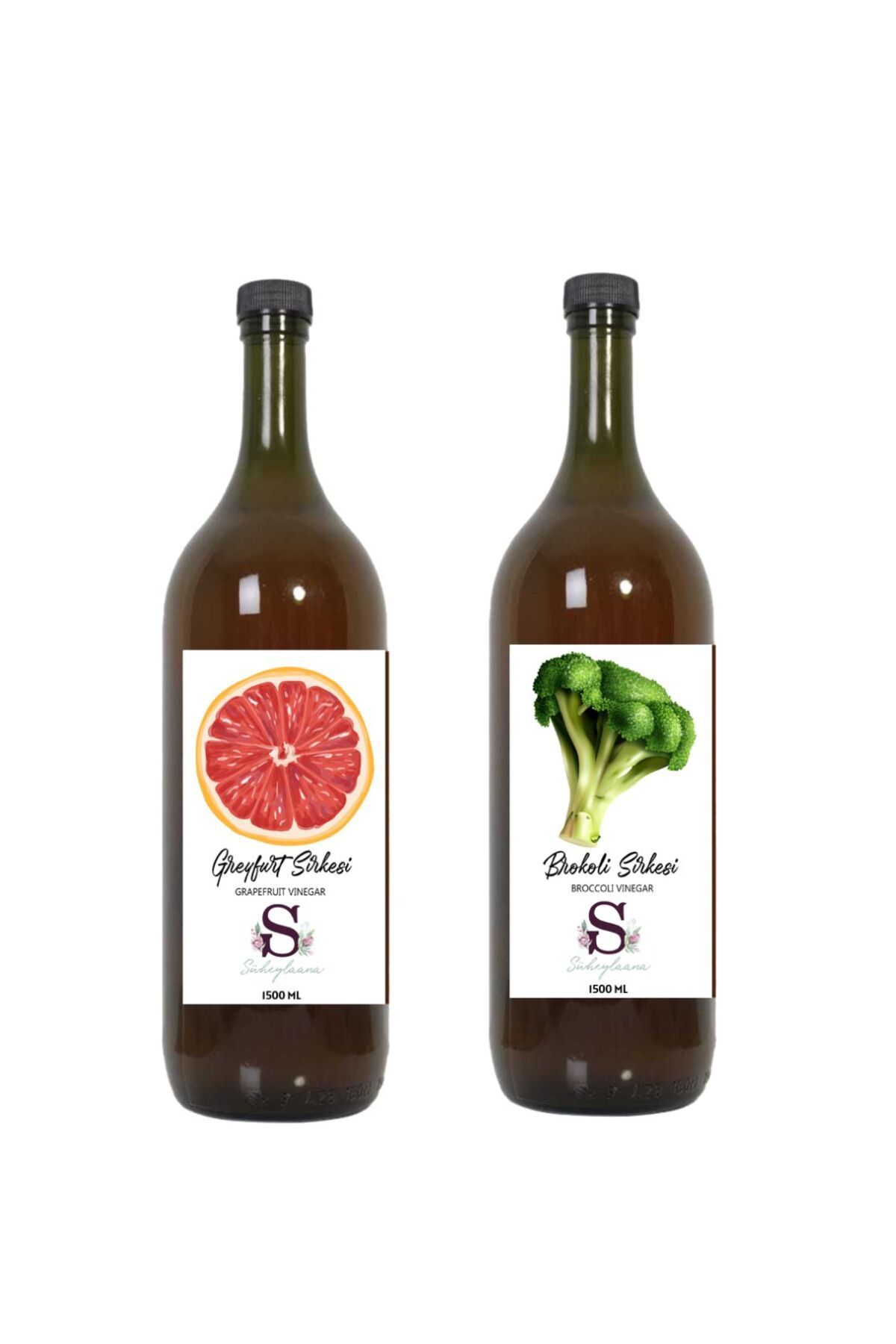 Süheylaana Doğal Greyfurt Sirkesi 1500 Ml - Doğal Brokoli Sirkesi 1500 Ml