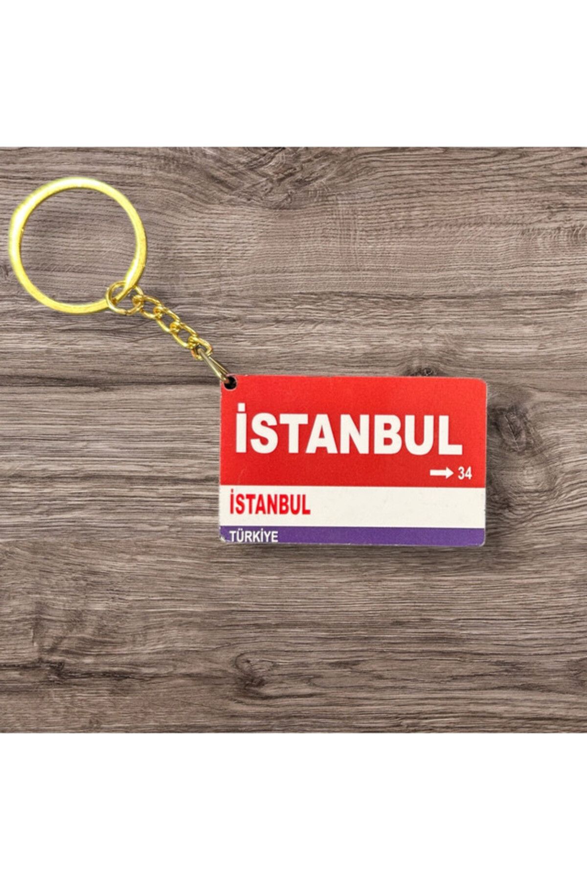 RoyalVance İstanbul Ahşap Anahtarlık – İl ve Şehir Temalı Hediyelik